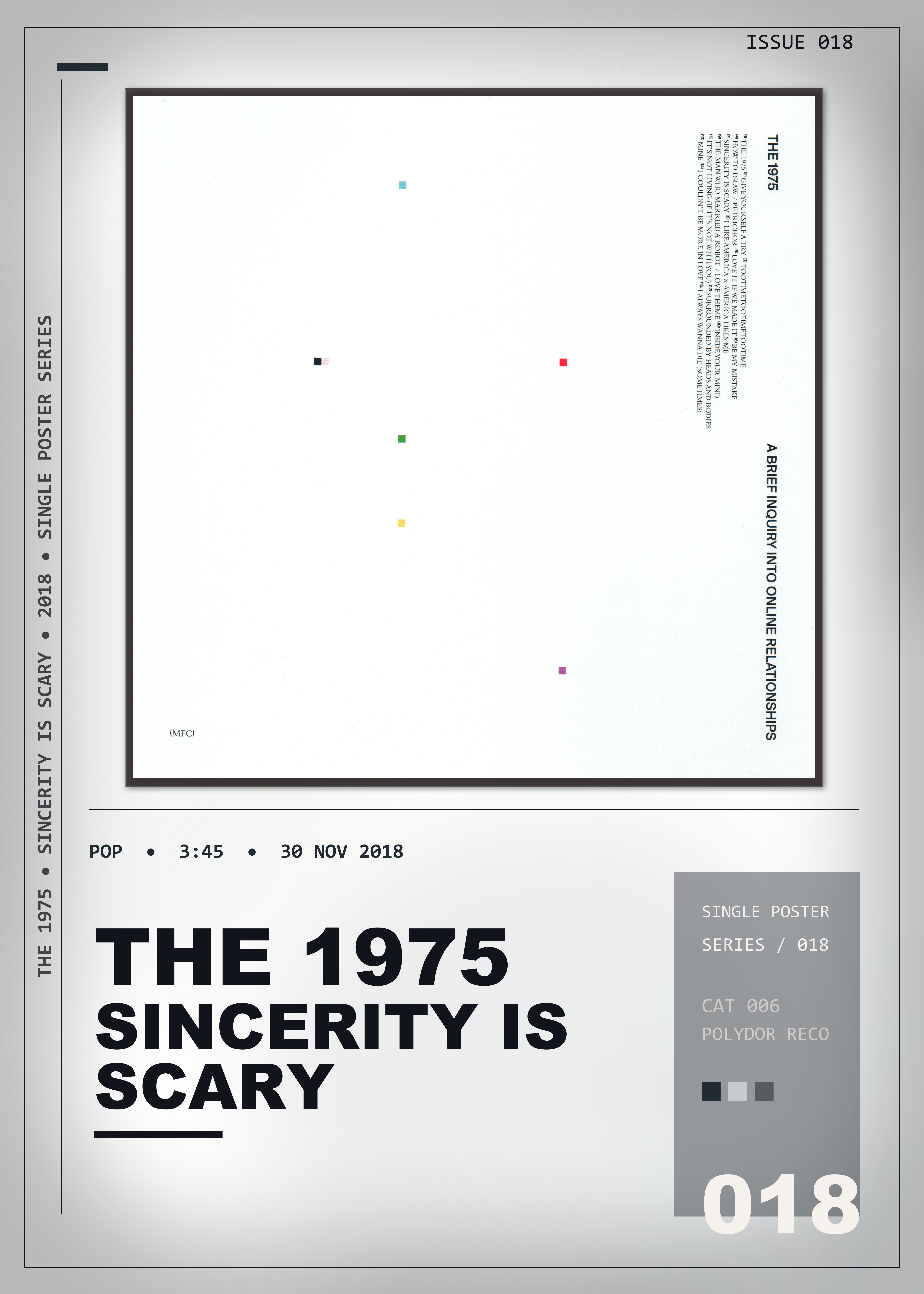 Music poster: The 1975 - Sincerity Is Scary