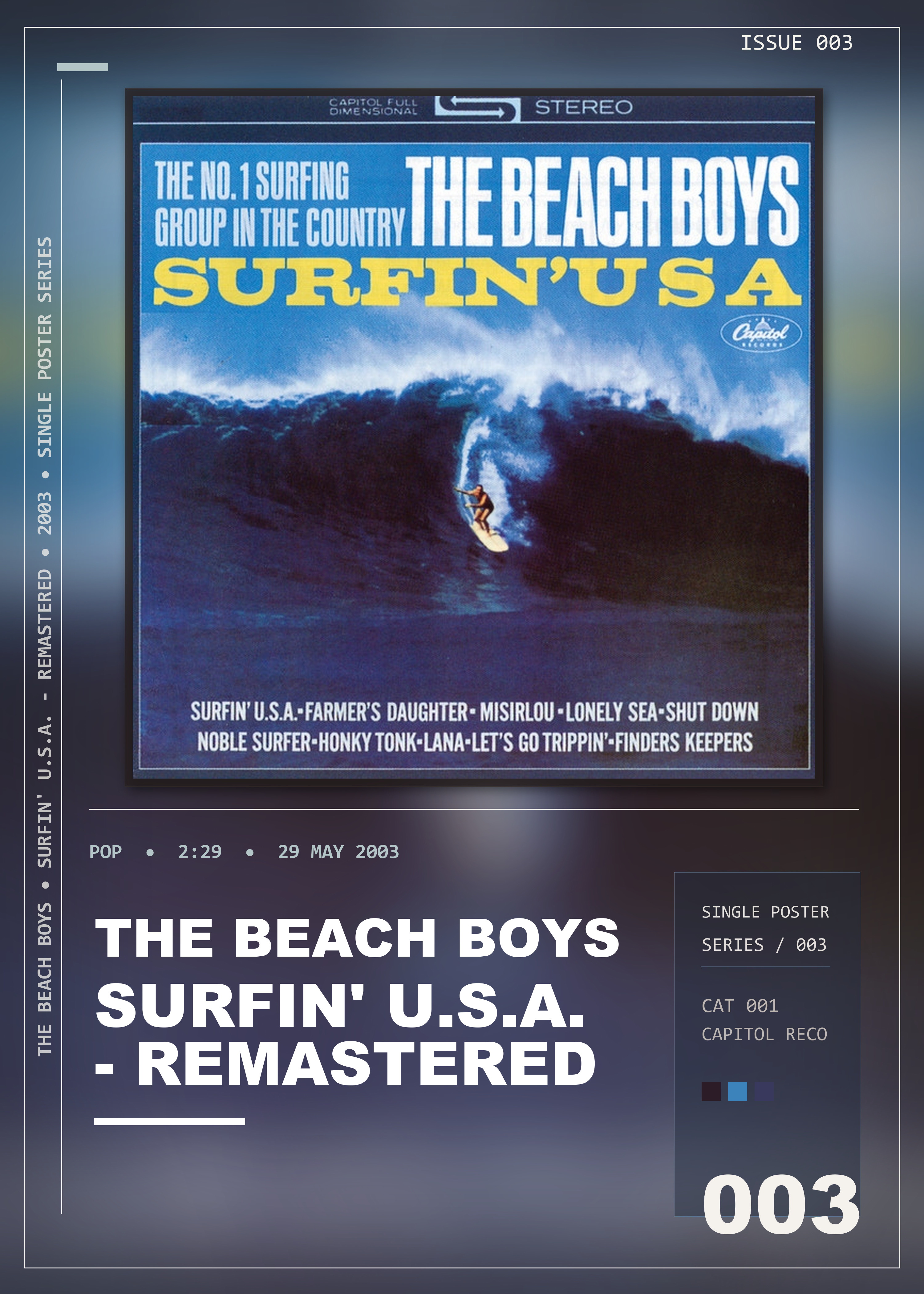 Music poster: The Beach Boys - Surfin USA - Remastered