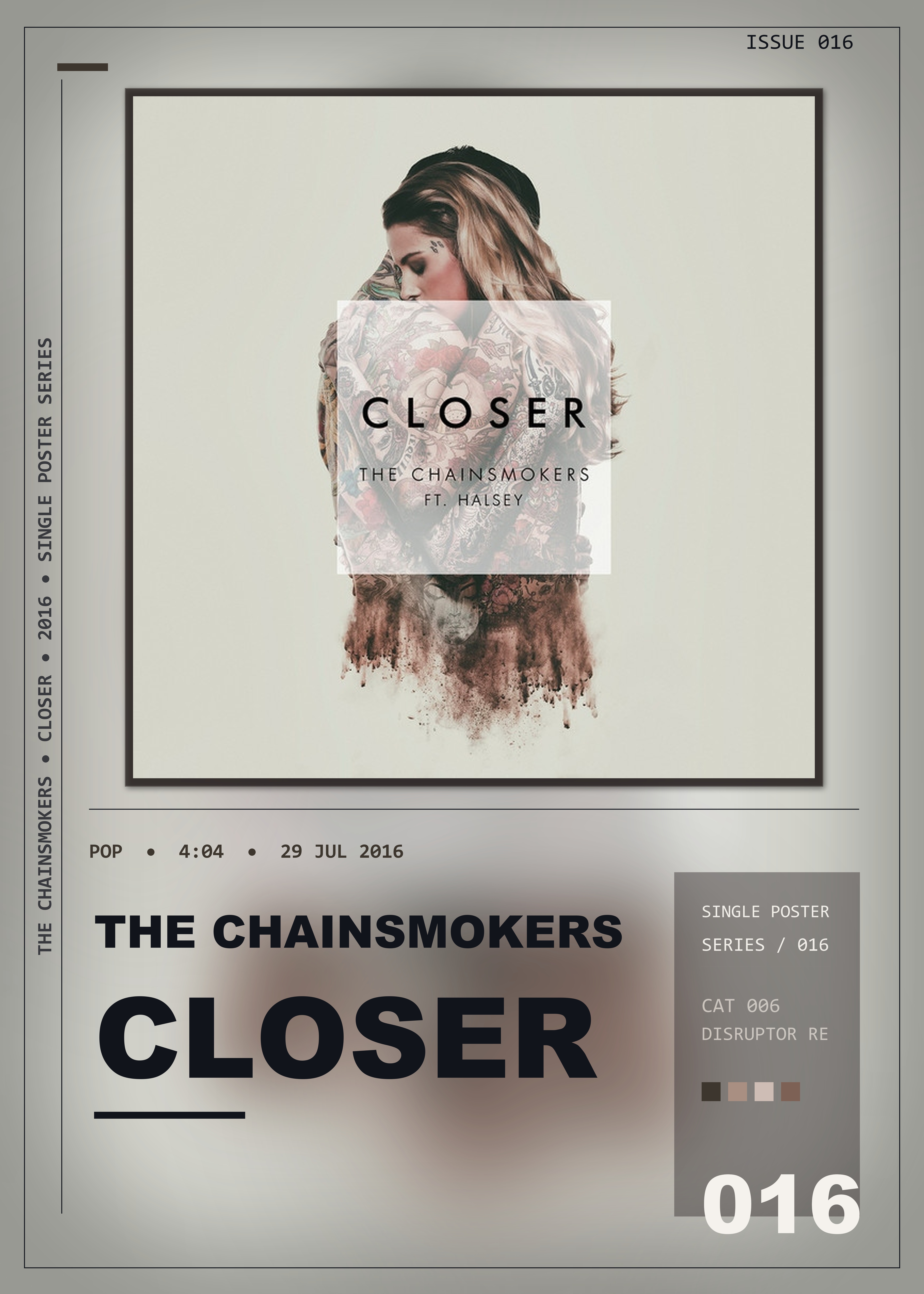 Music poster: The Chainsmokers - Closer