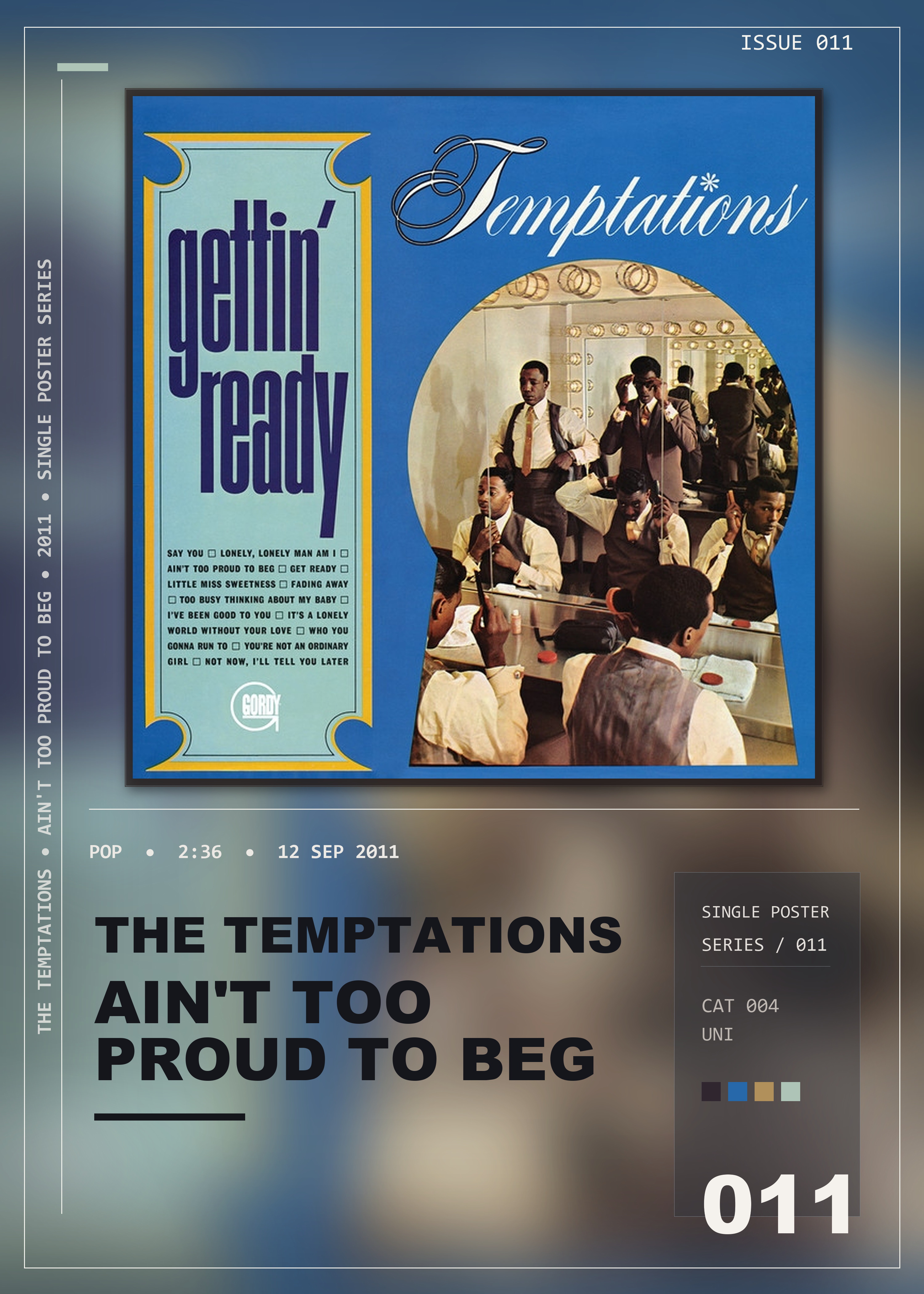 Music poster: The Temptations - Aint Too Proud To Beg