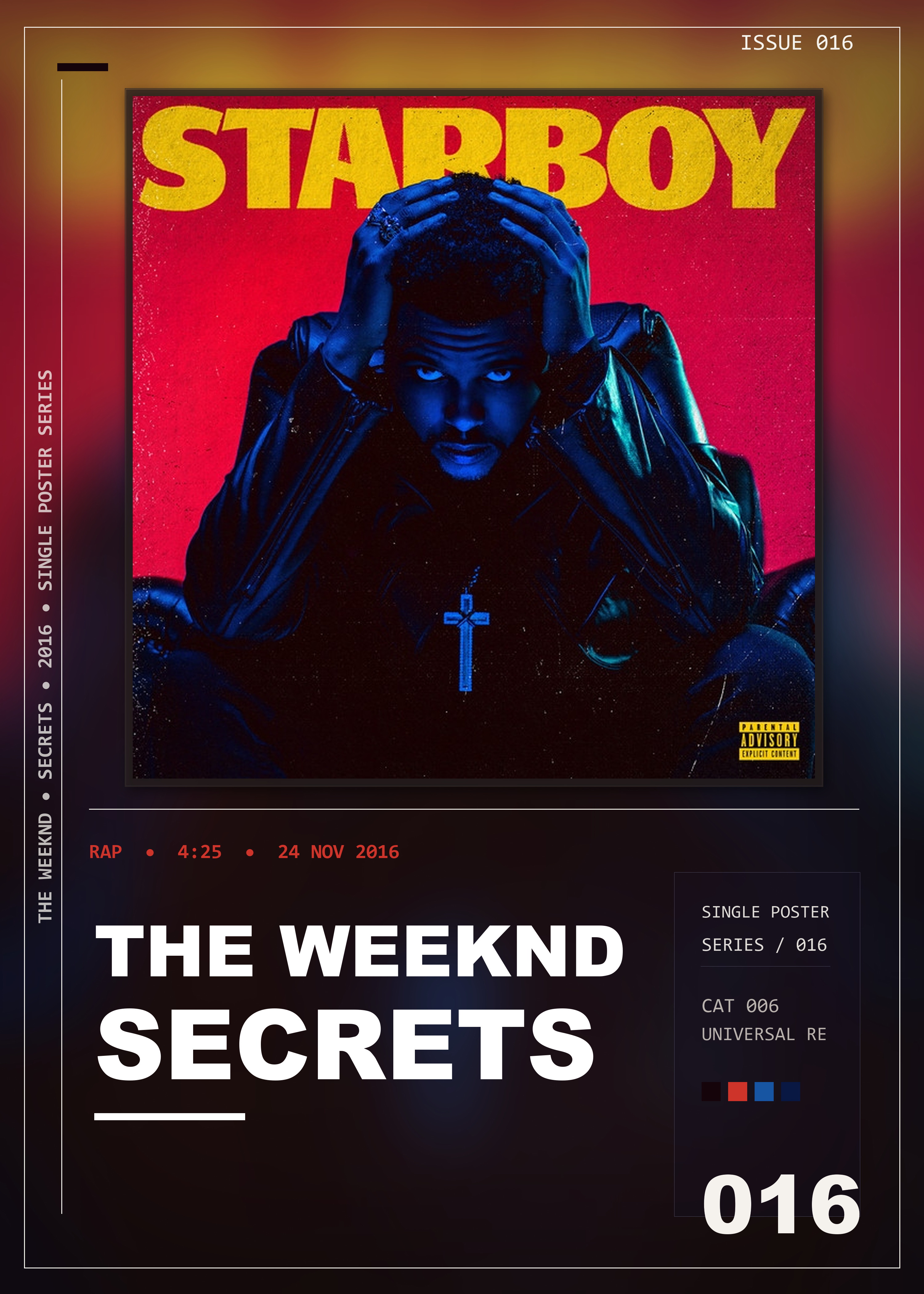 Music poster: The Weeknd - Secrets