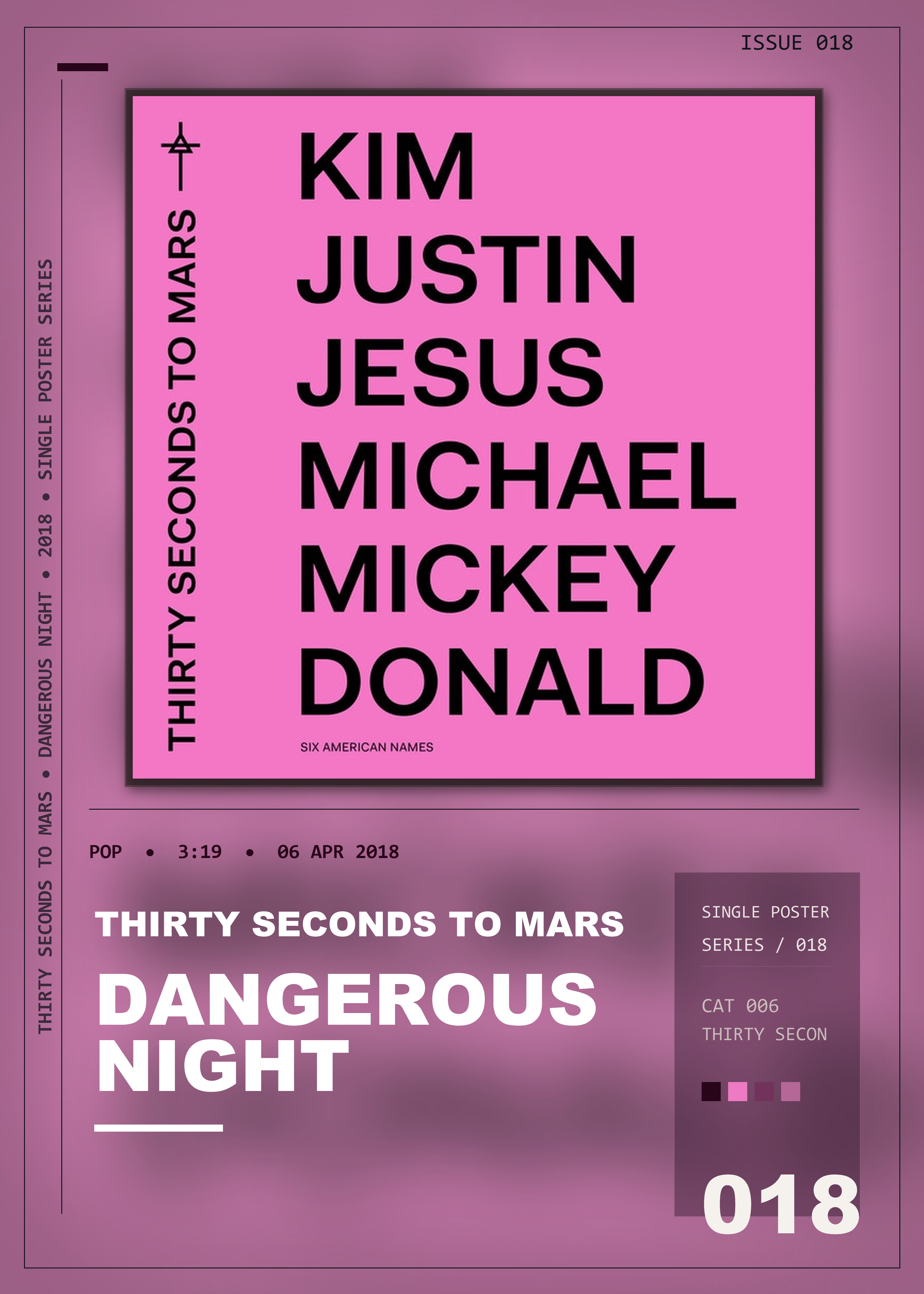 Music poster: Thirty Seconds To Mars - Dangerous Night