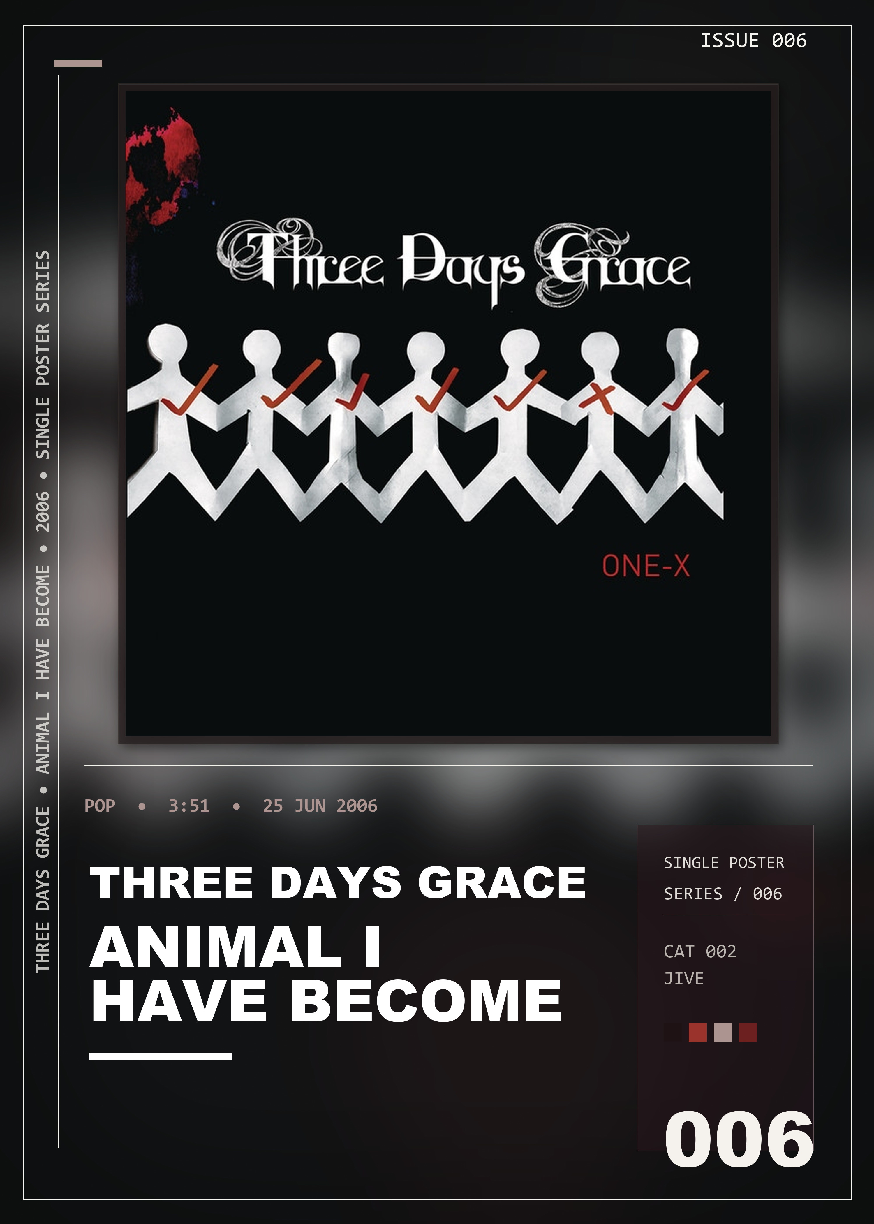 Music poster: Three Days Grace - Animal I Have Become