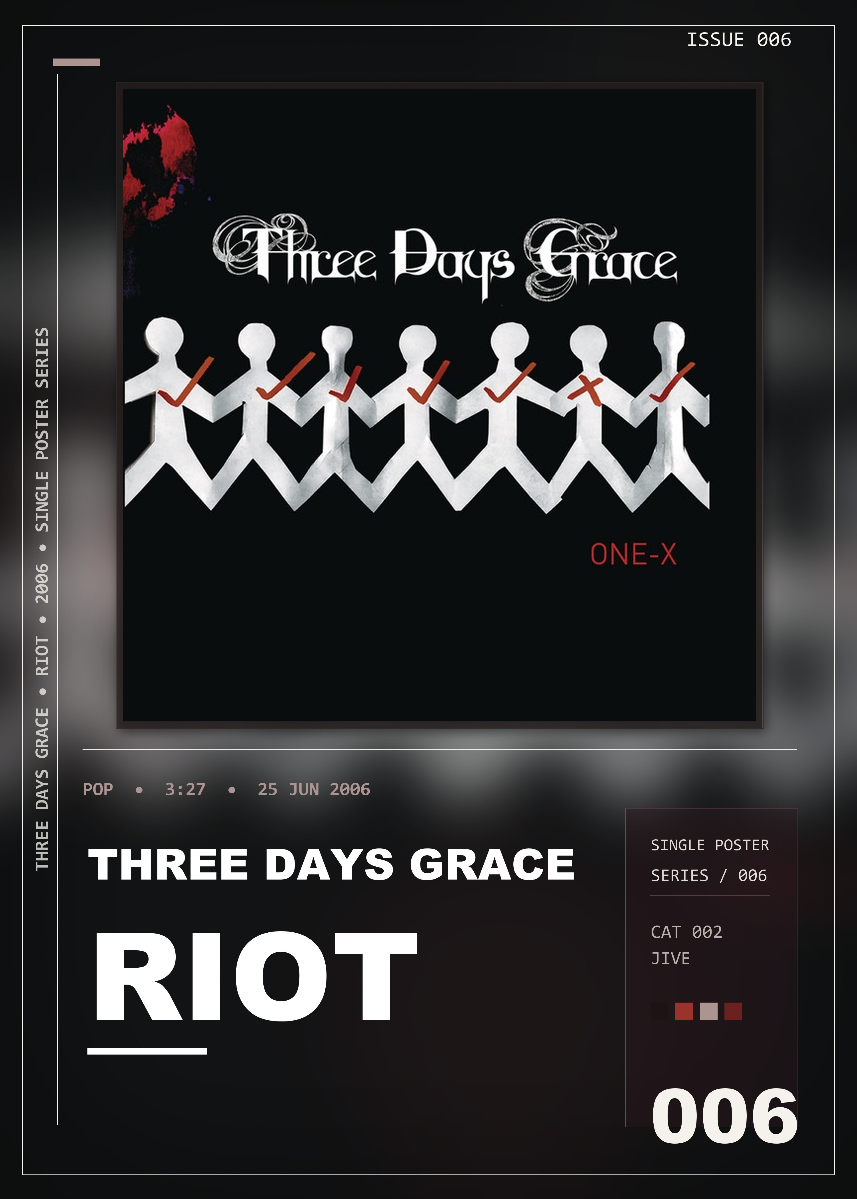 Music poster: Three Days Grace - Riot