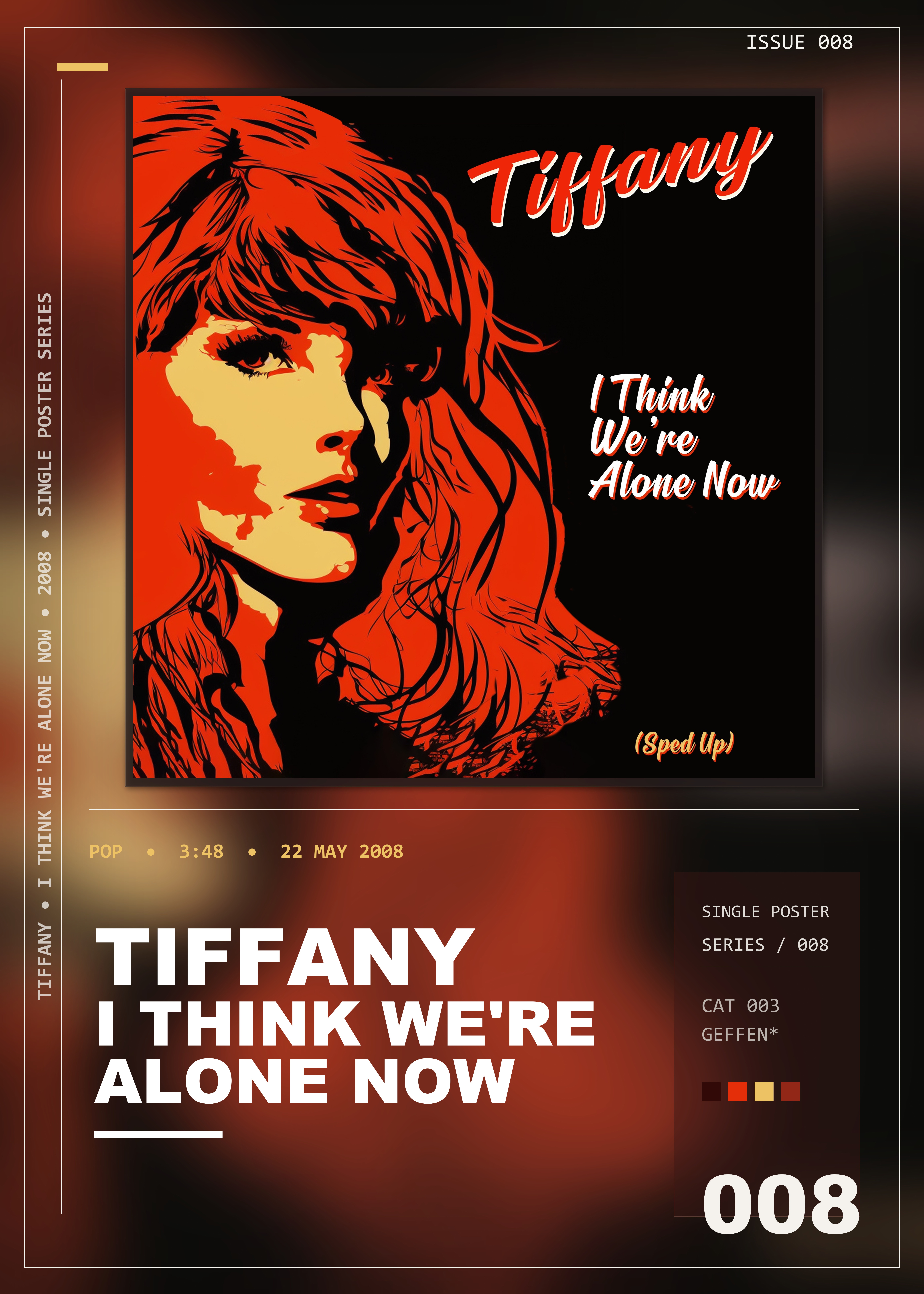 Music poster: Tiffany - I Think Were Alone Now
