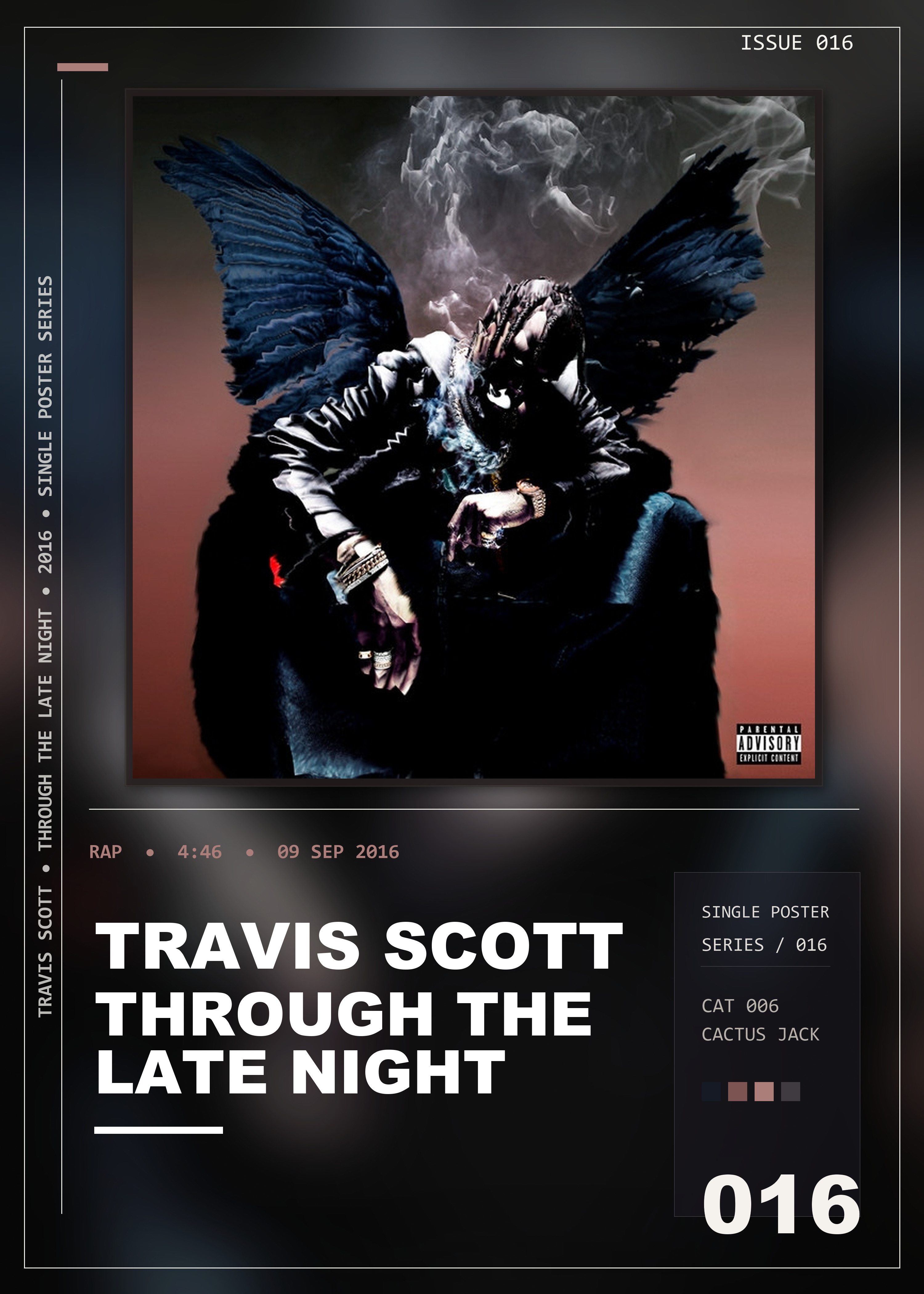 Music poster: Travis Scott - through the late night