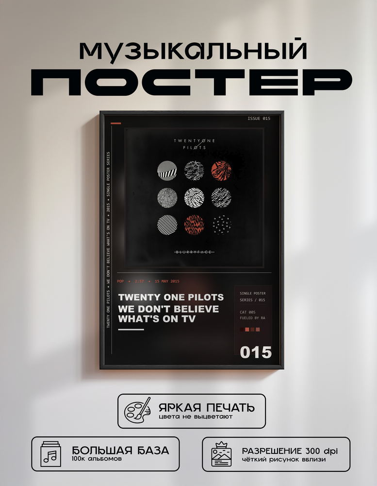 Music poster: Twenty One Pilots - We Dont Believe Whats on TV