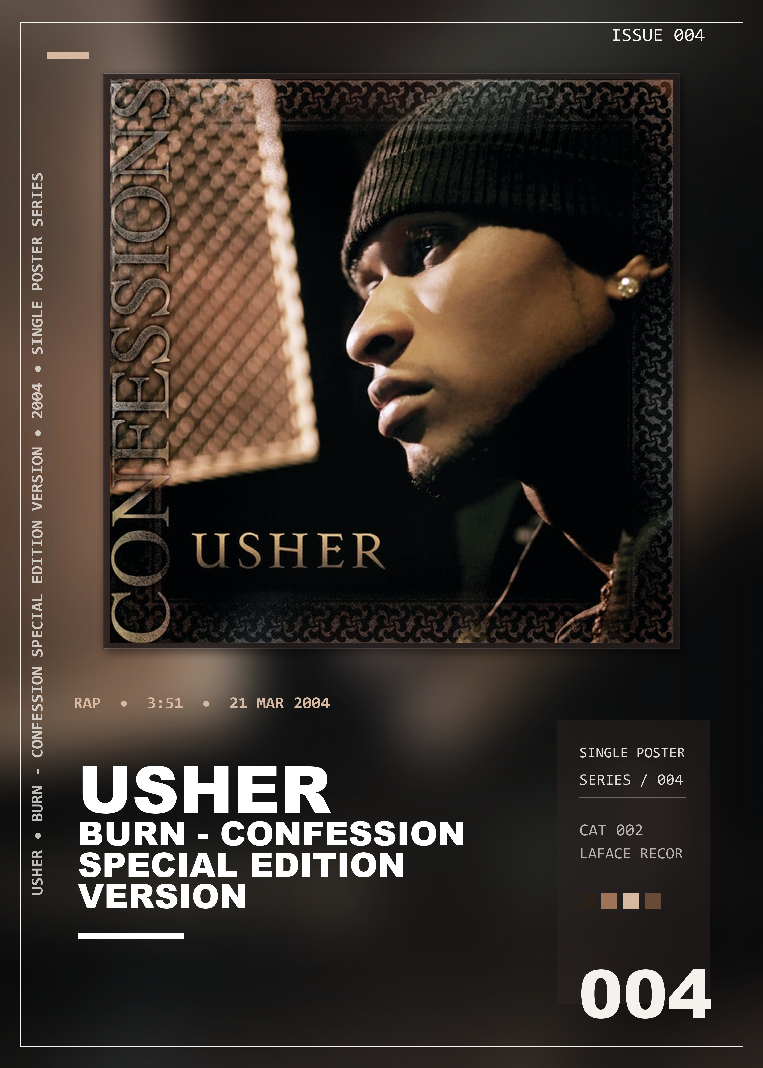 Music poster: Usher - Burn - Confession Special Edition Version