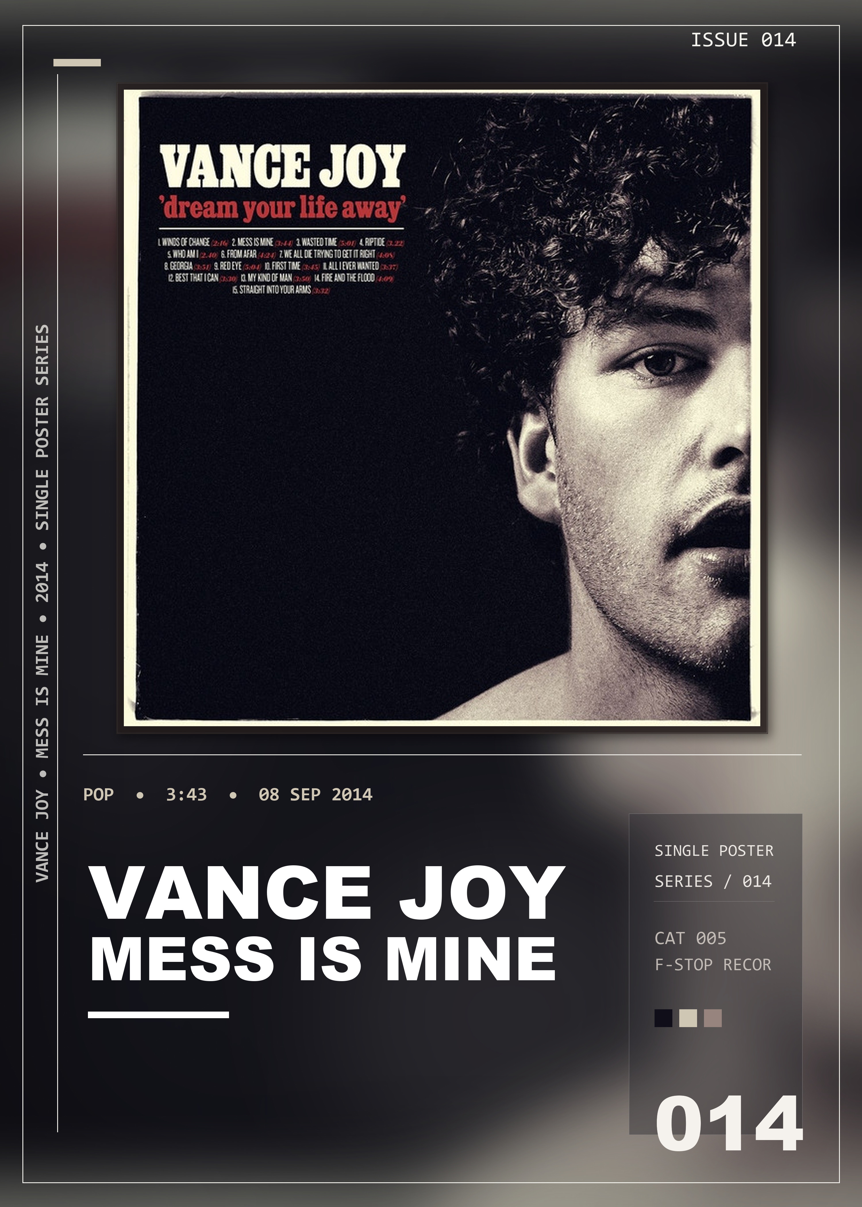 Music poster: Vance Joy - Mess Is Mine
