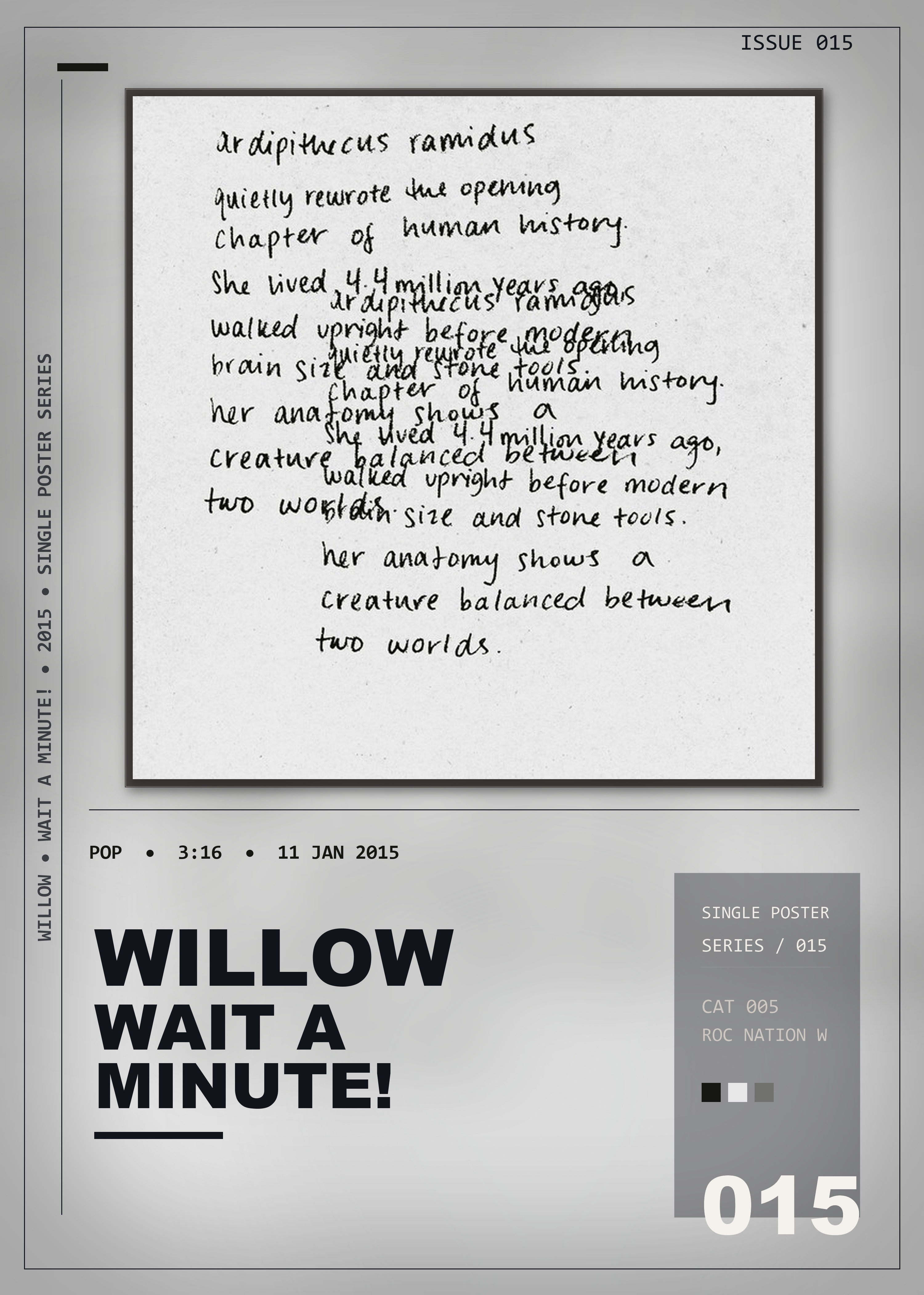 Music poster: Willow - Wait a Minute