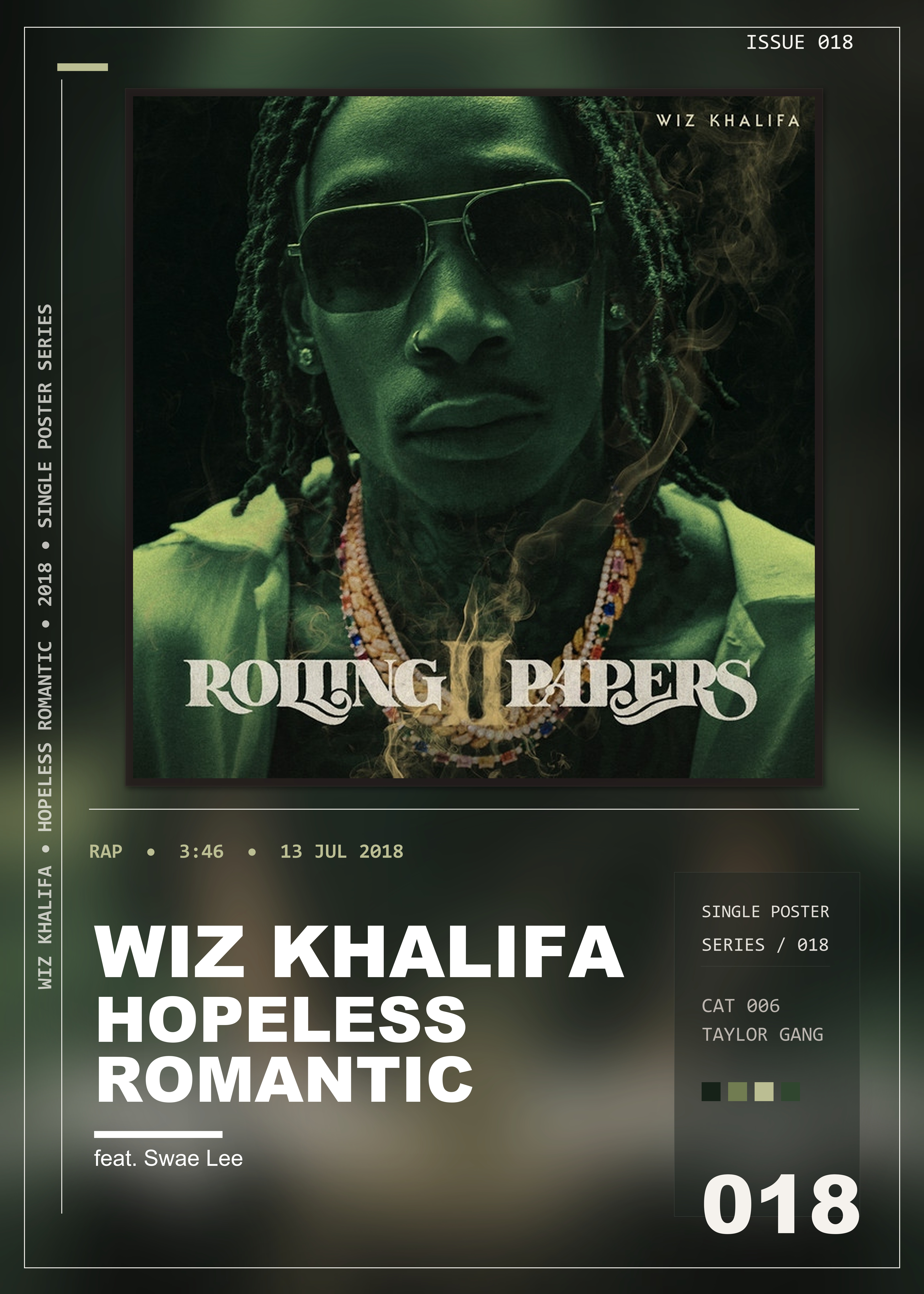Music poster: Wiz Khalifa - Hopeless Romantic feat Swae Lee