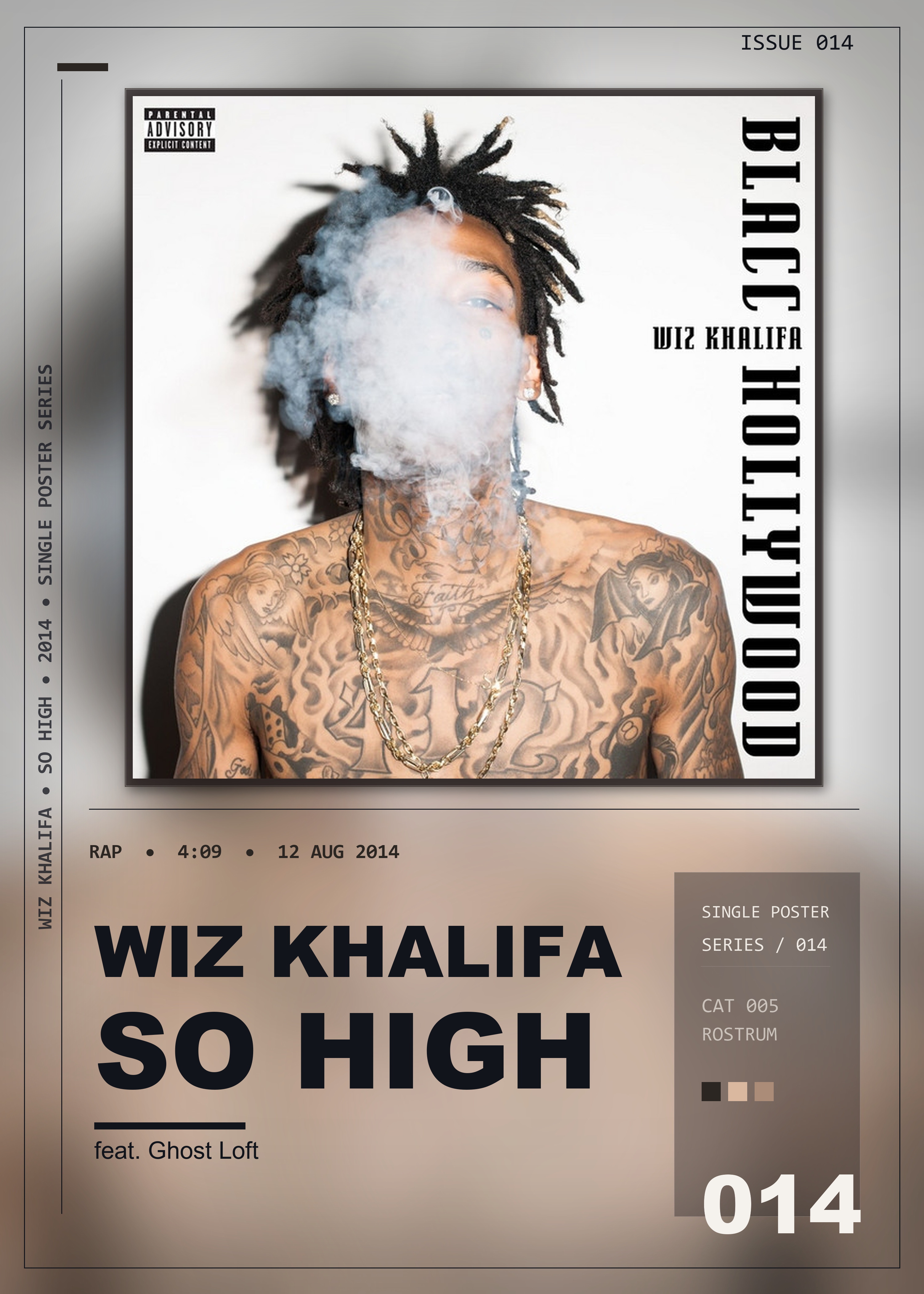 Music poster: Wiz Khalifa - So High feat Ghost Loft