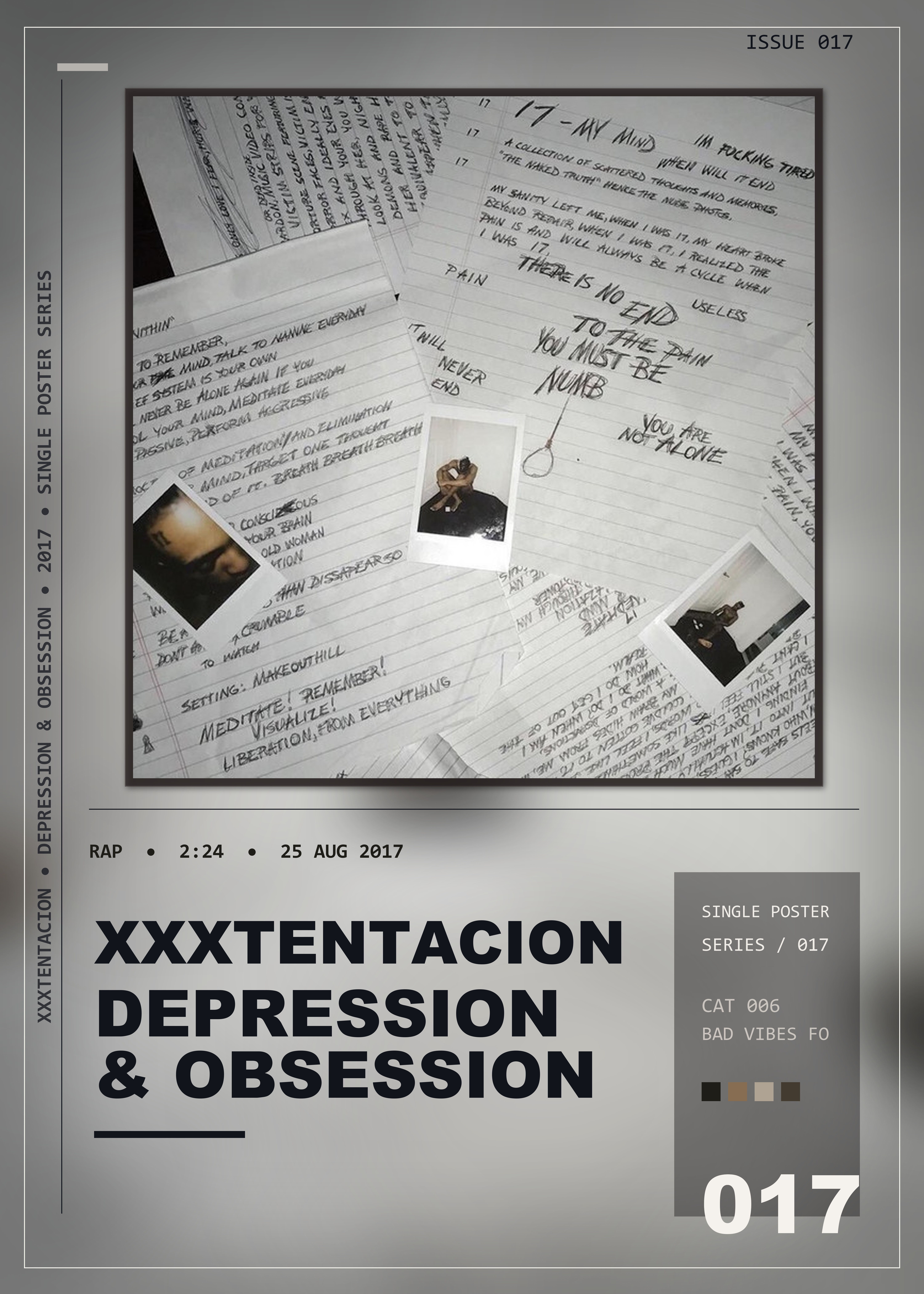 Music poster: XXXTENTACION - Depression Obsession