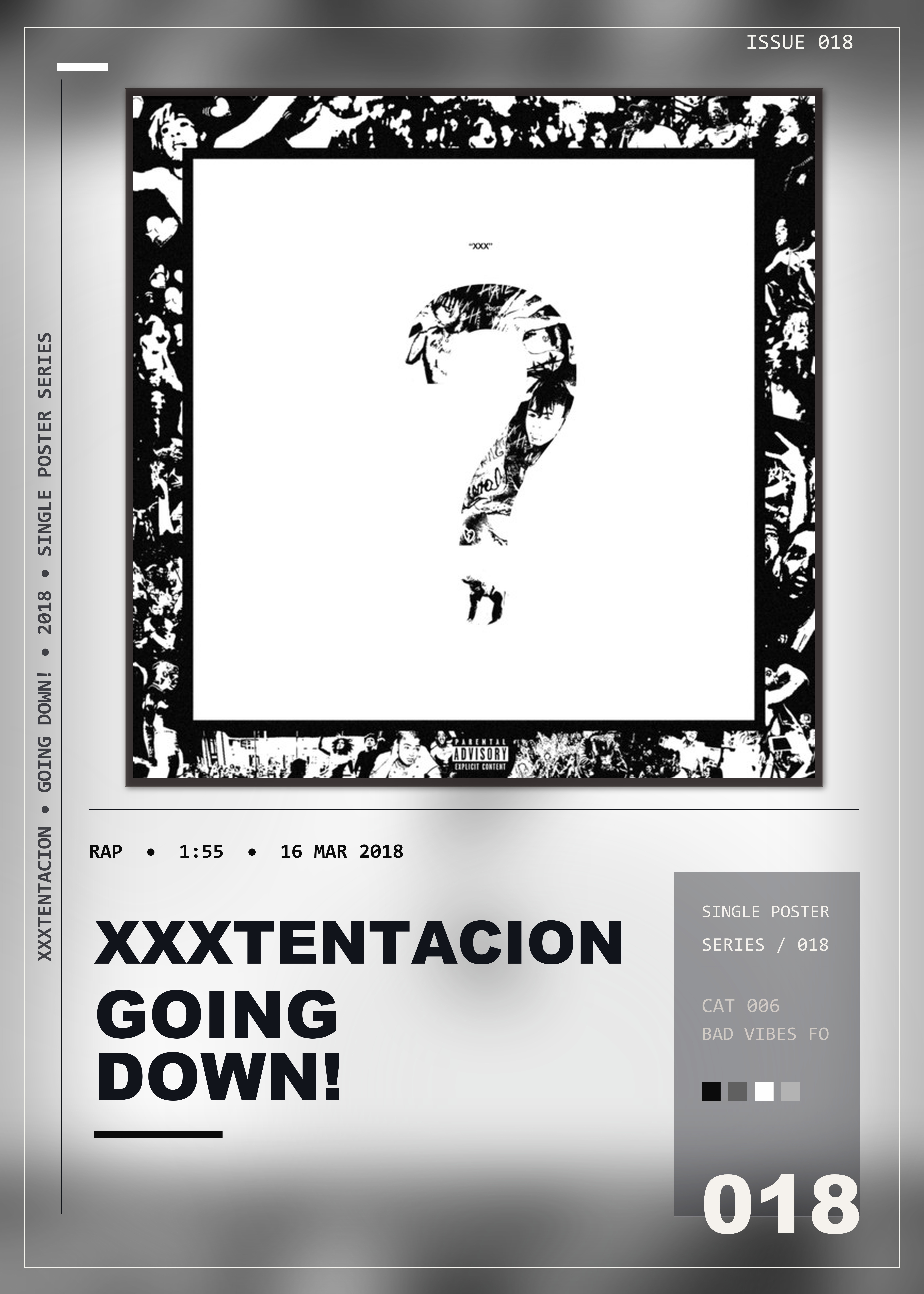 Music poster: XXXTENTACION - going down