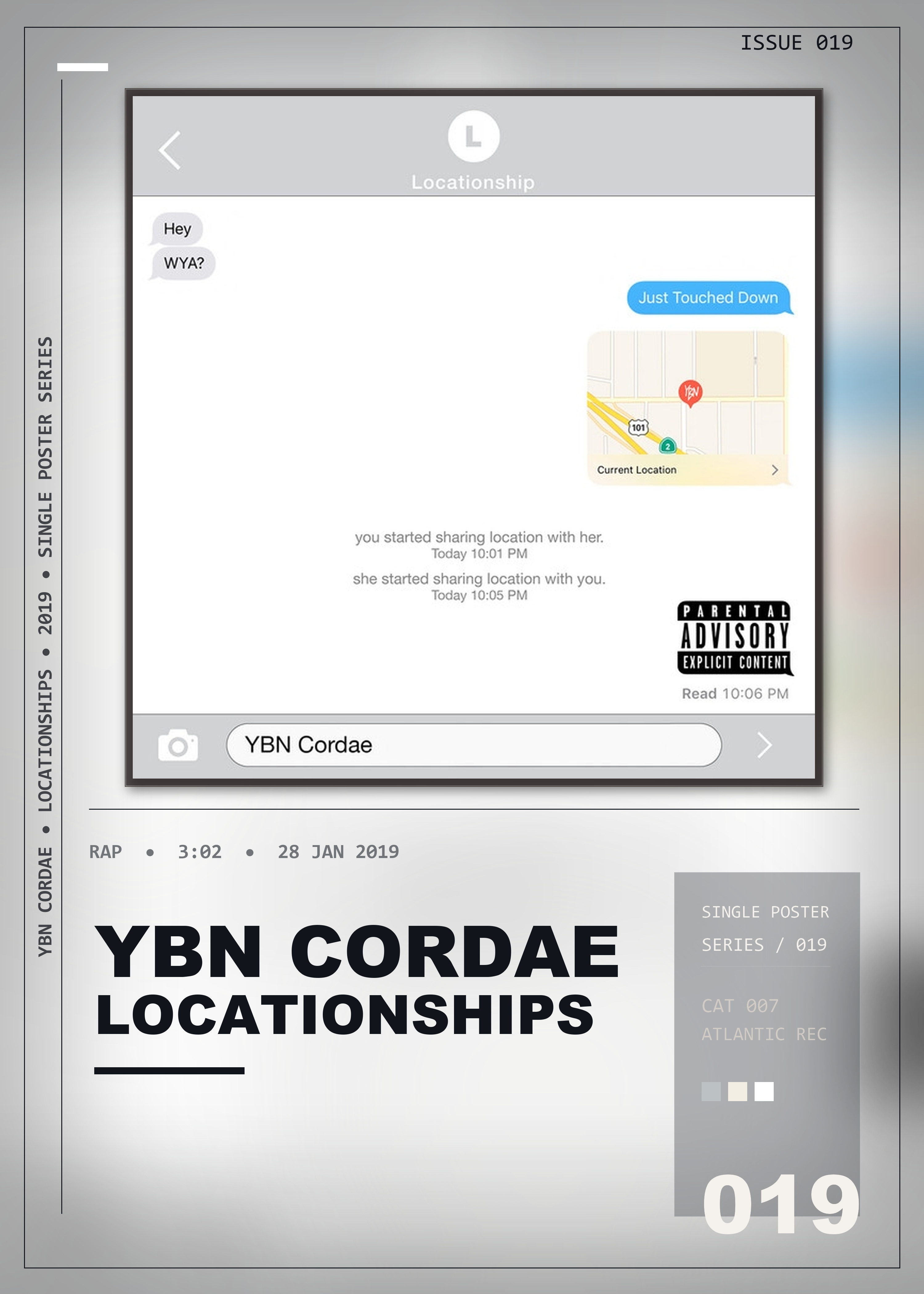 Music poster: YBN Cordae - Locationships