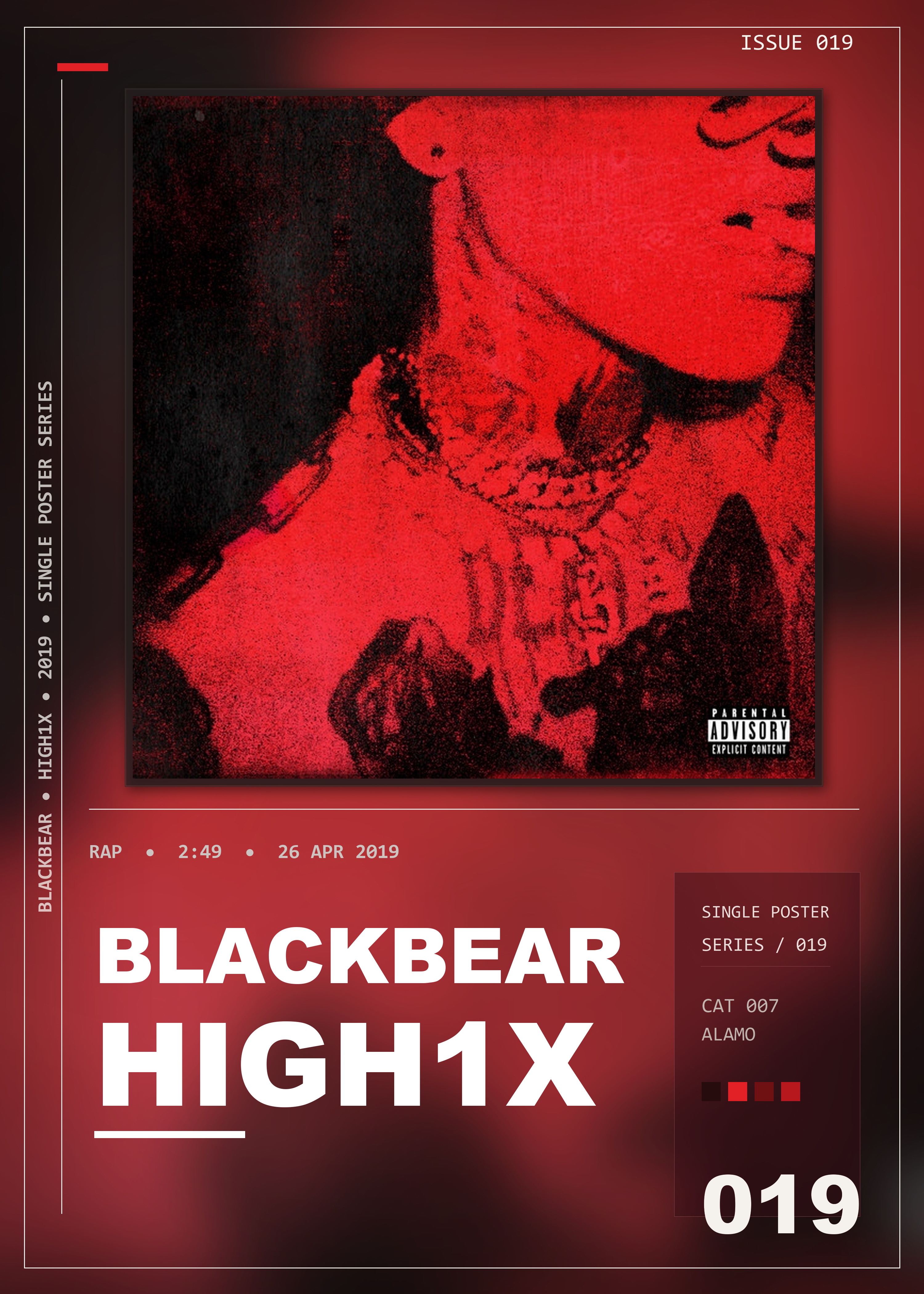 Music poster: blackbear - HIGH1X
