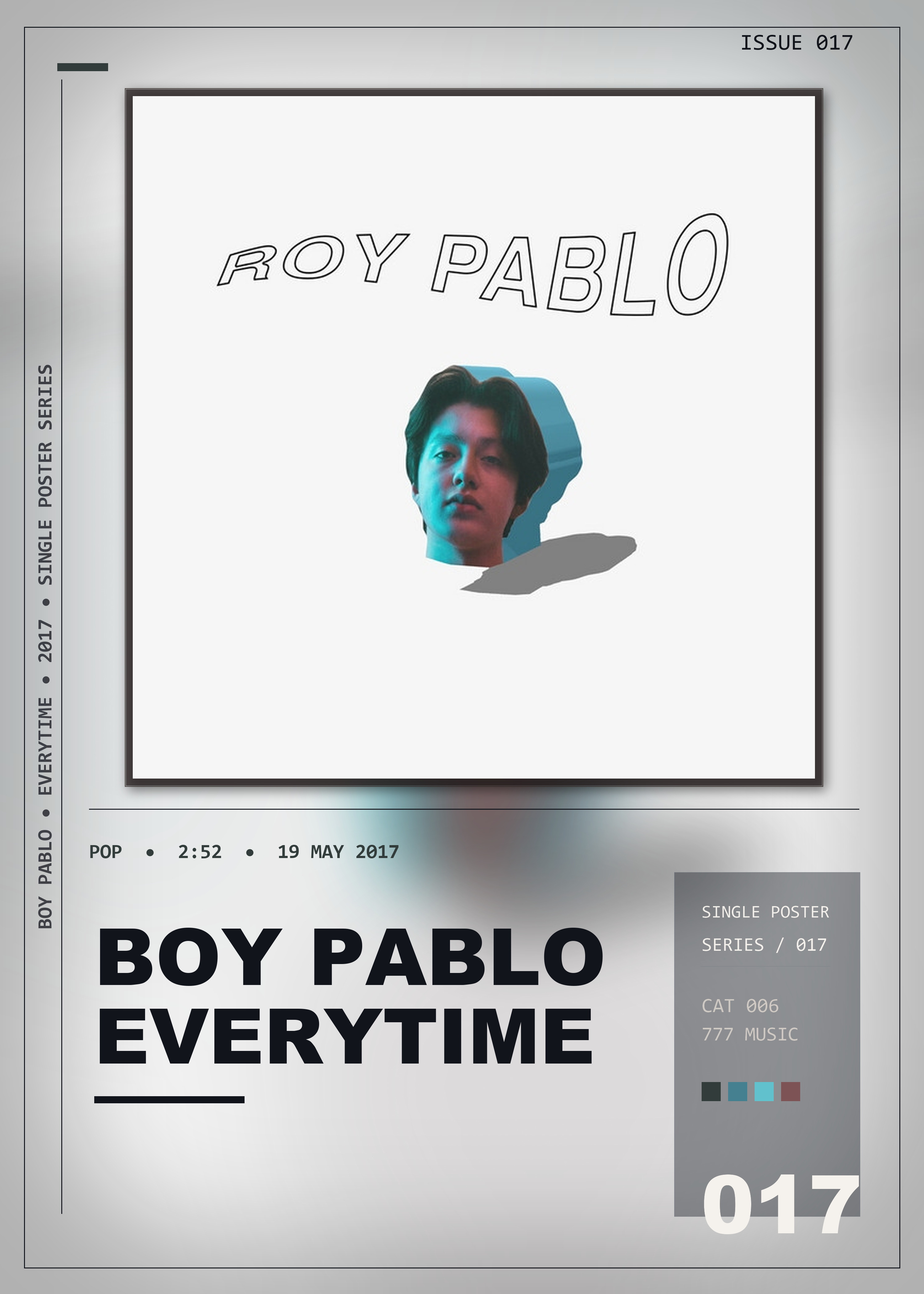 Music poster: boy pablo - Everytime