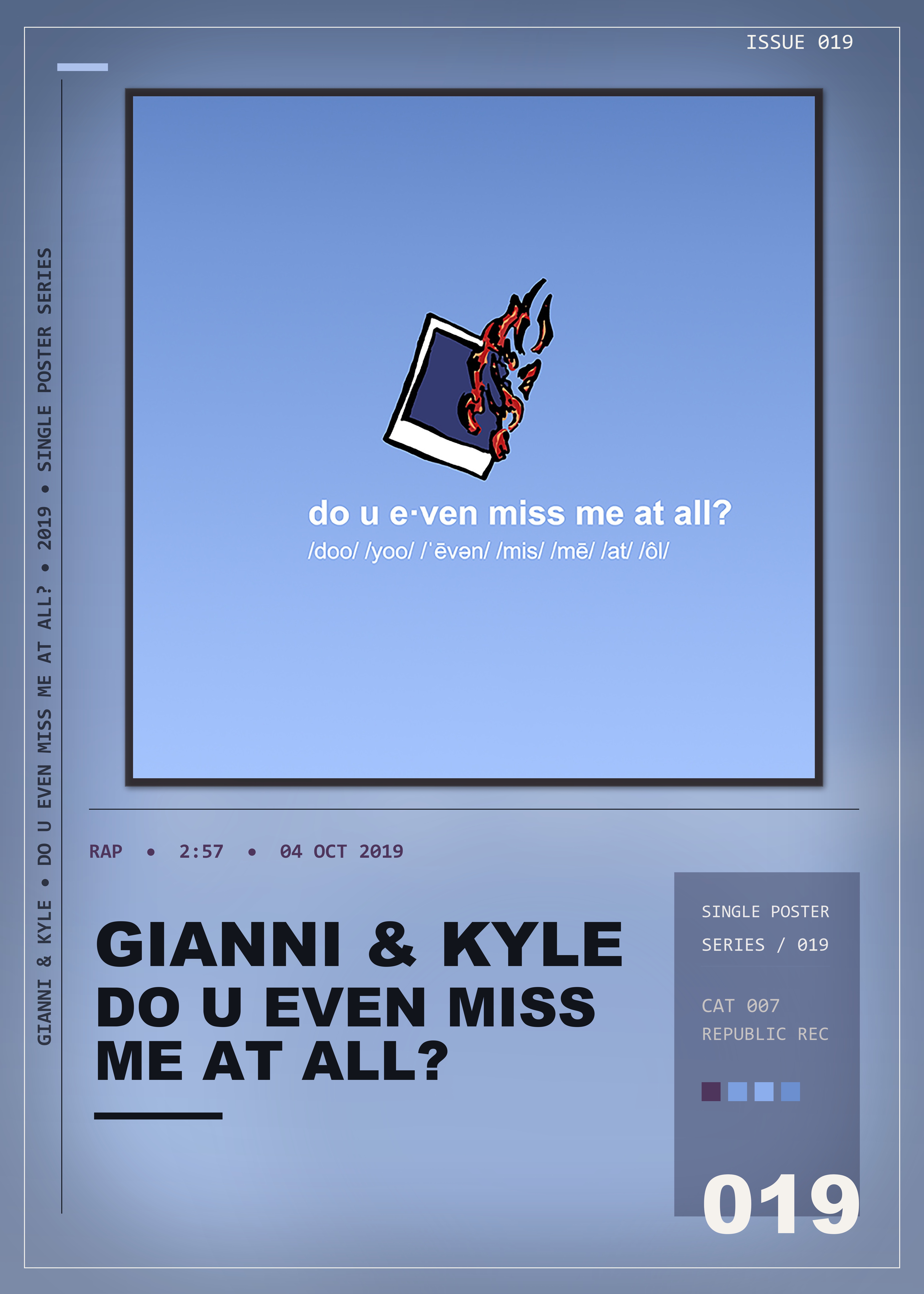 Music poster: gianni kyle - do u even miss me at all