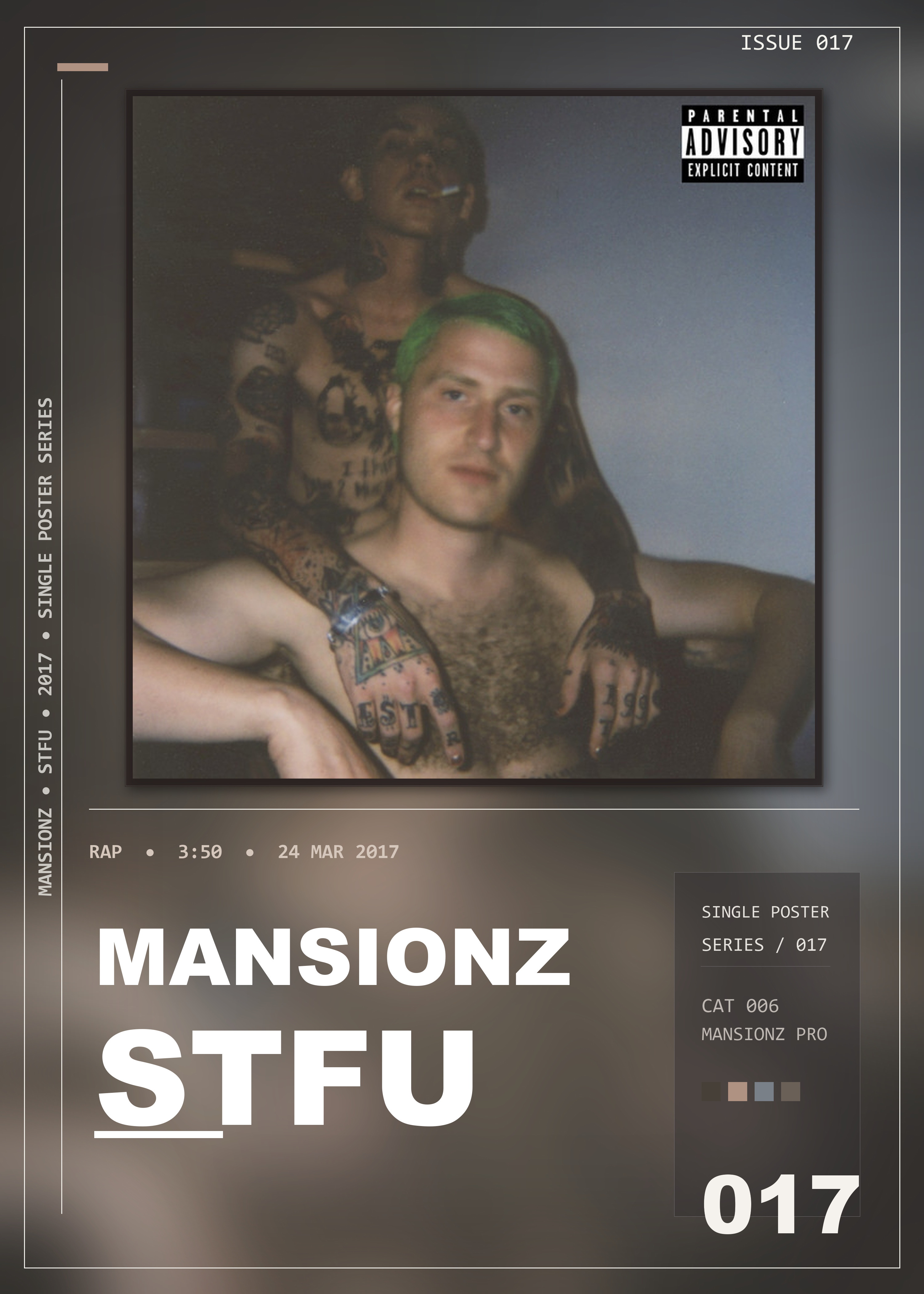Music poster: mansionz - STFU