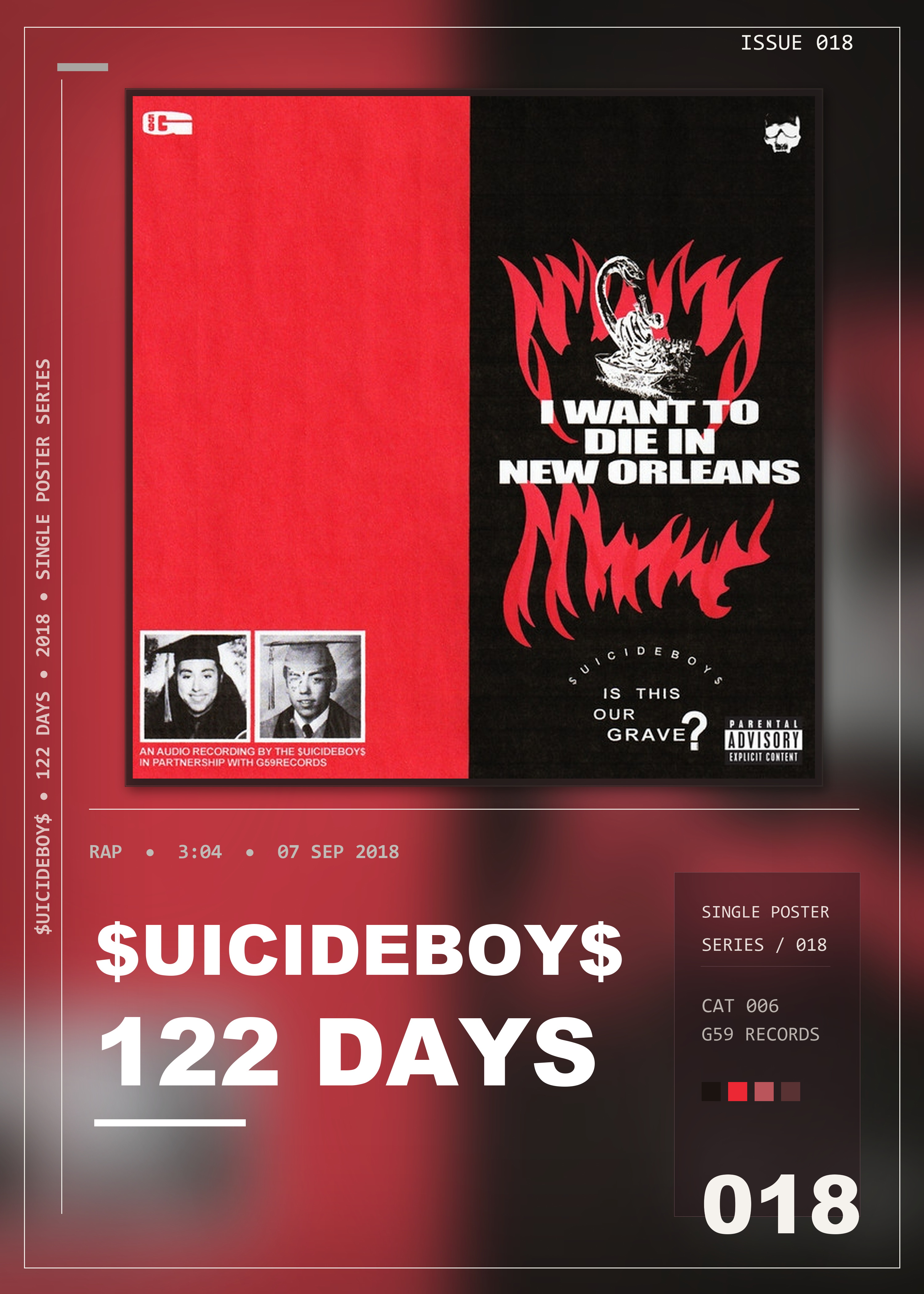 Music poster: uicideBoy - 122 Days