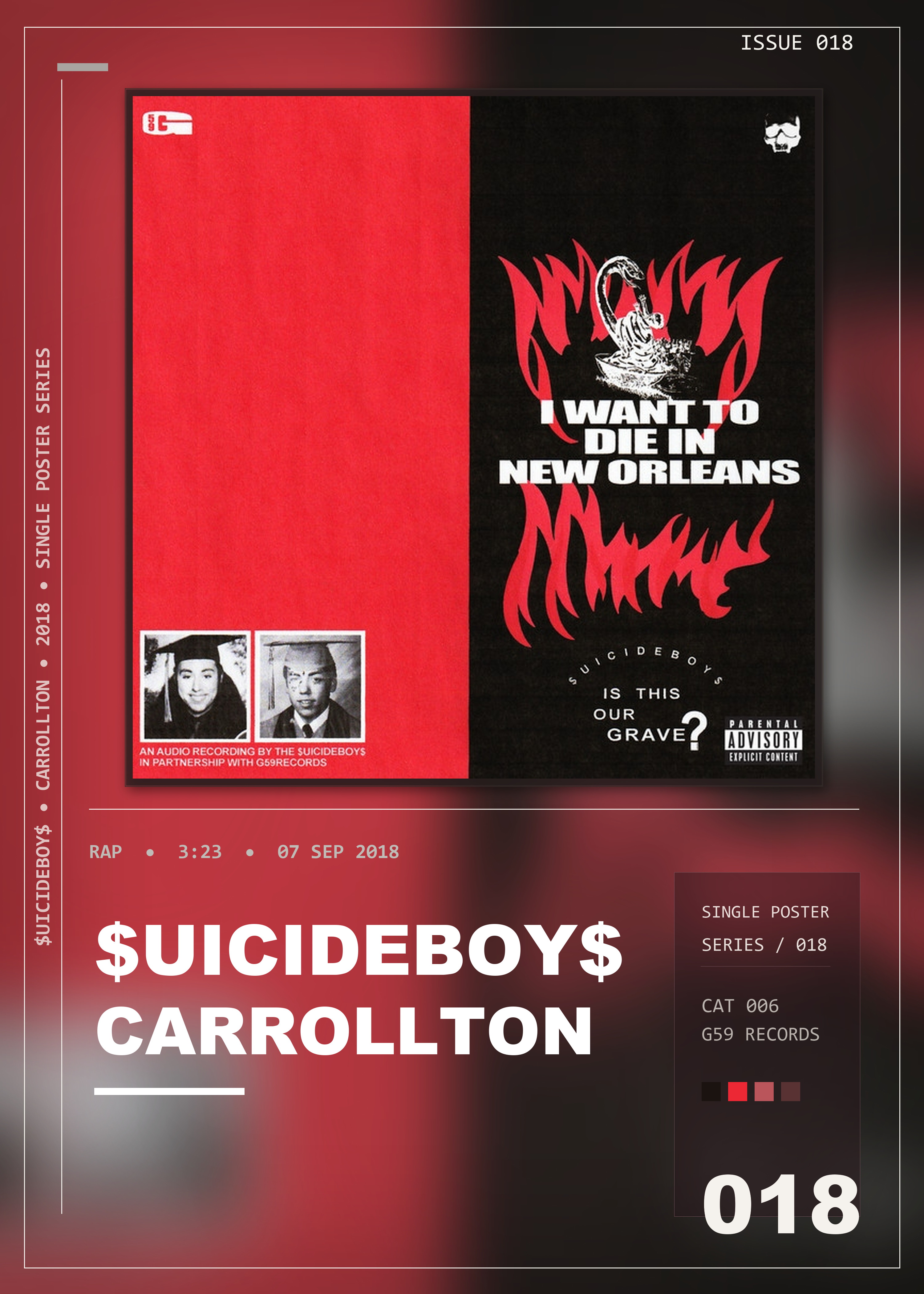 Music poster: uicideBoy - Carrollton