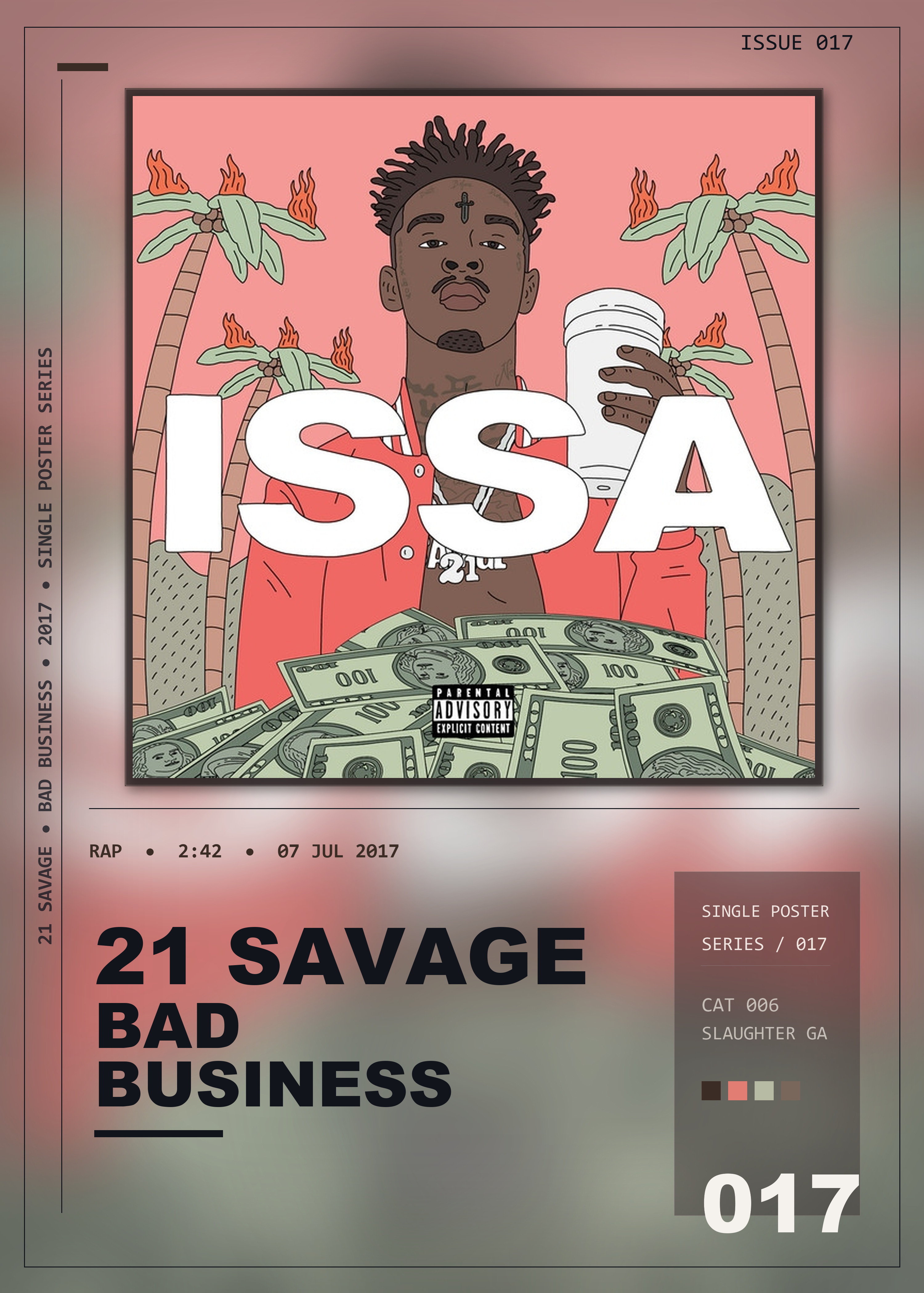 Music poster: 21 Savage - Bad Business