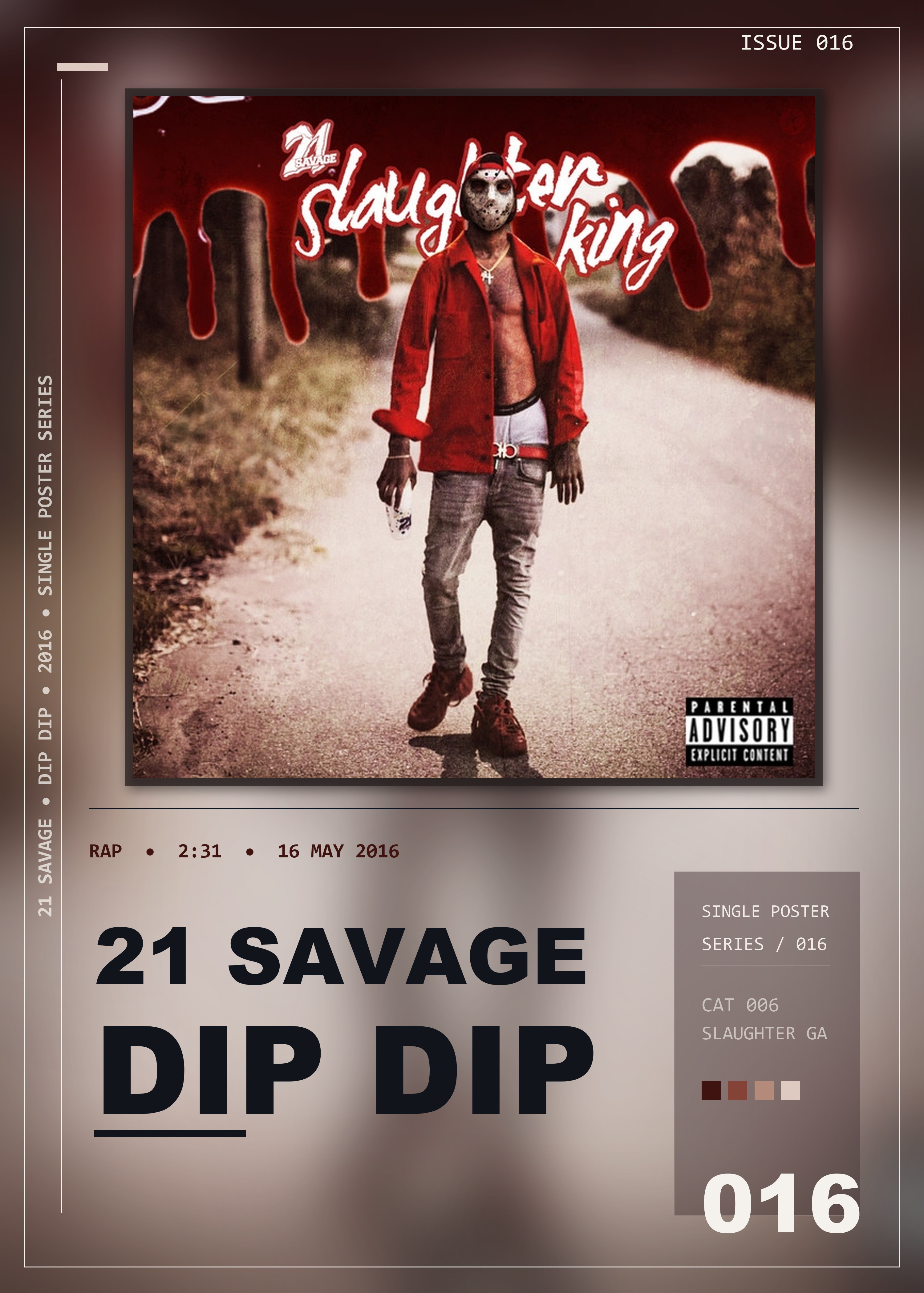 Music poster: 21 Savage - Dip Dip