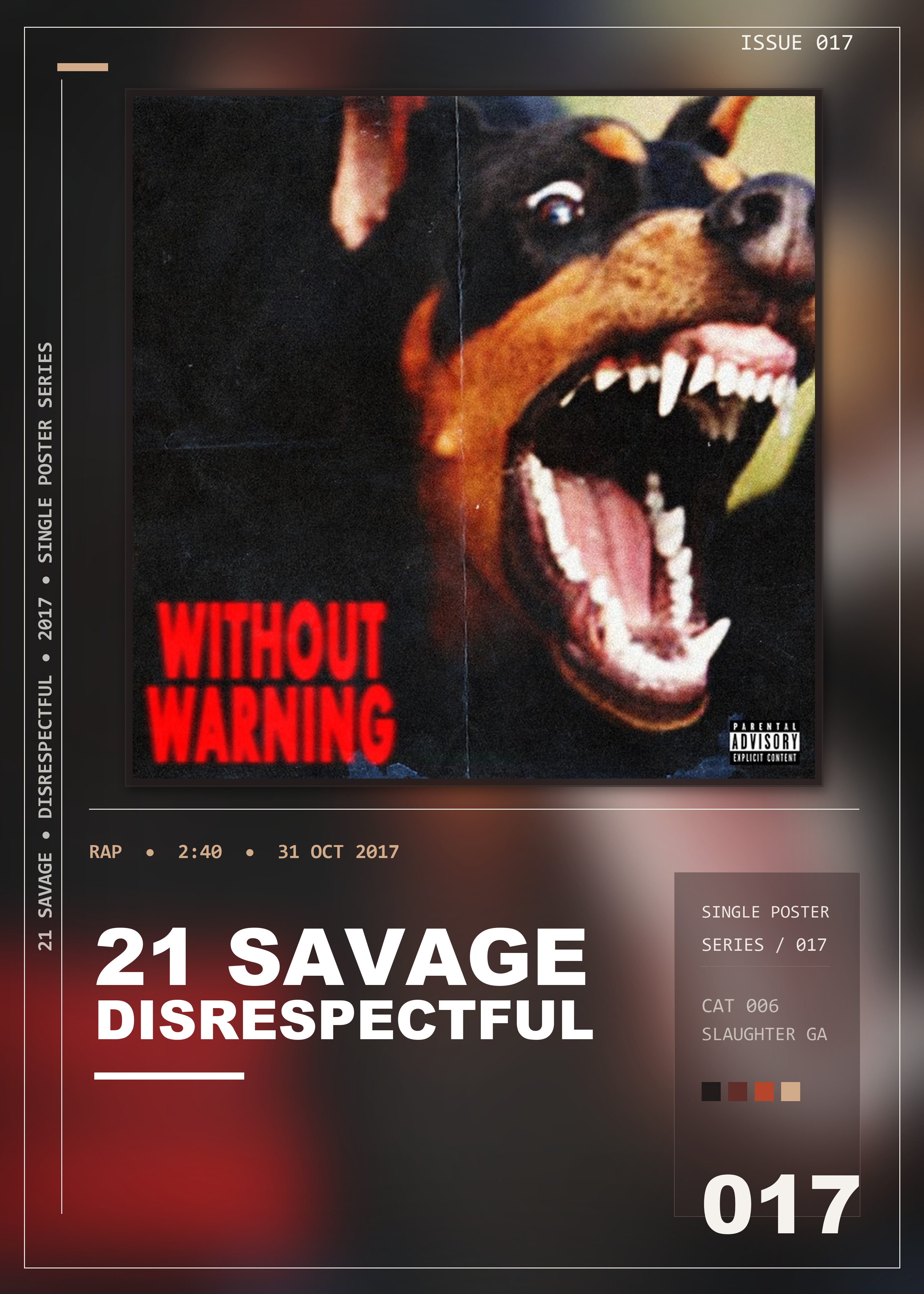 Music poster: 21 Savage - Disrespectful
