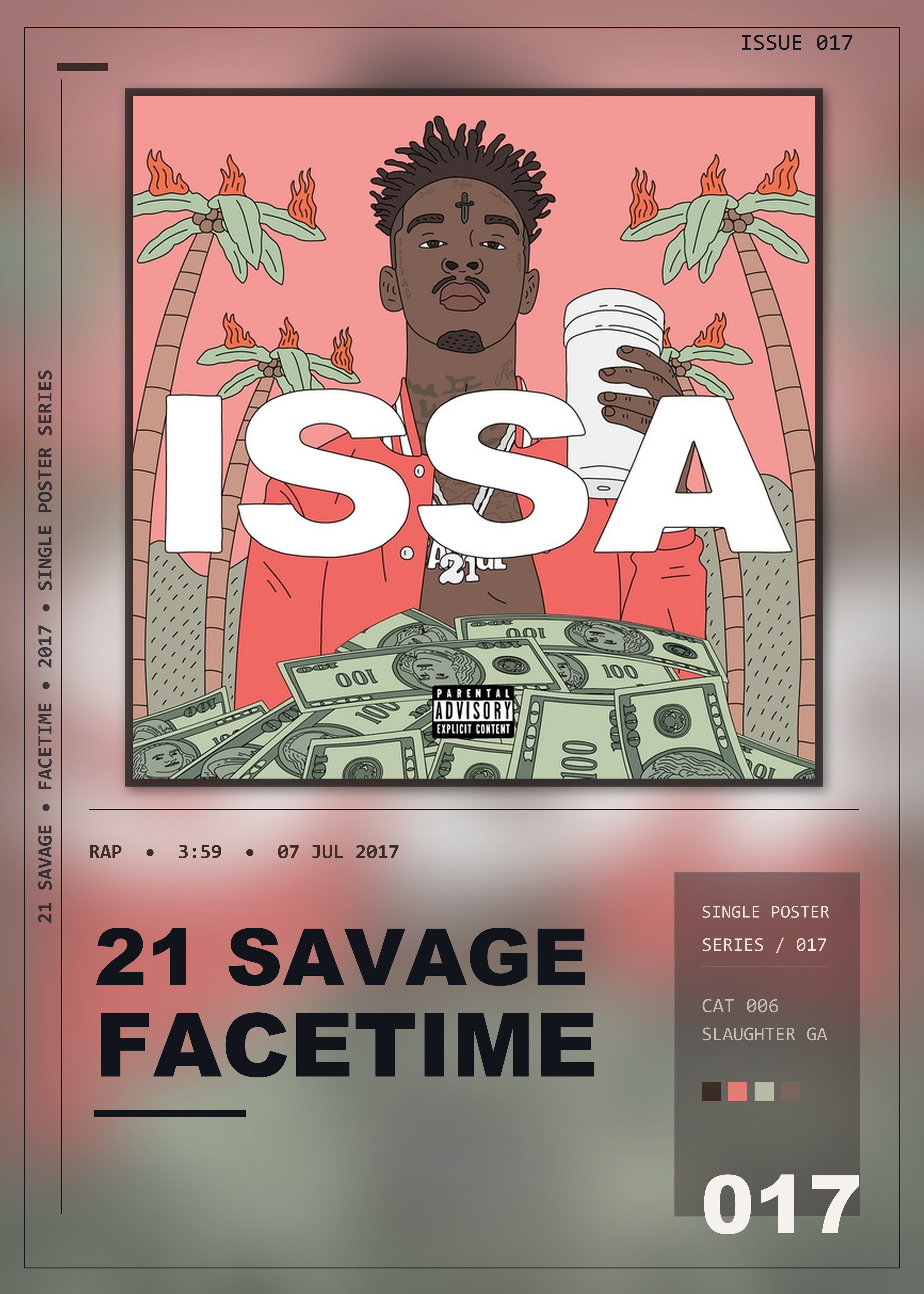 Music poster: 21 Savage - FaceTime