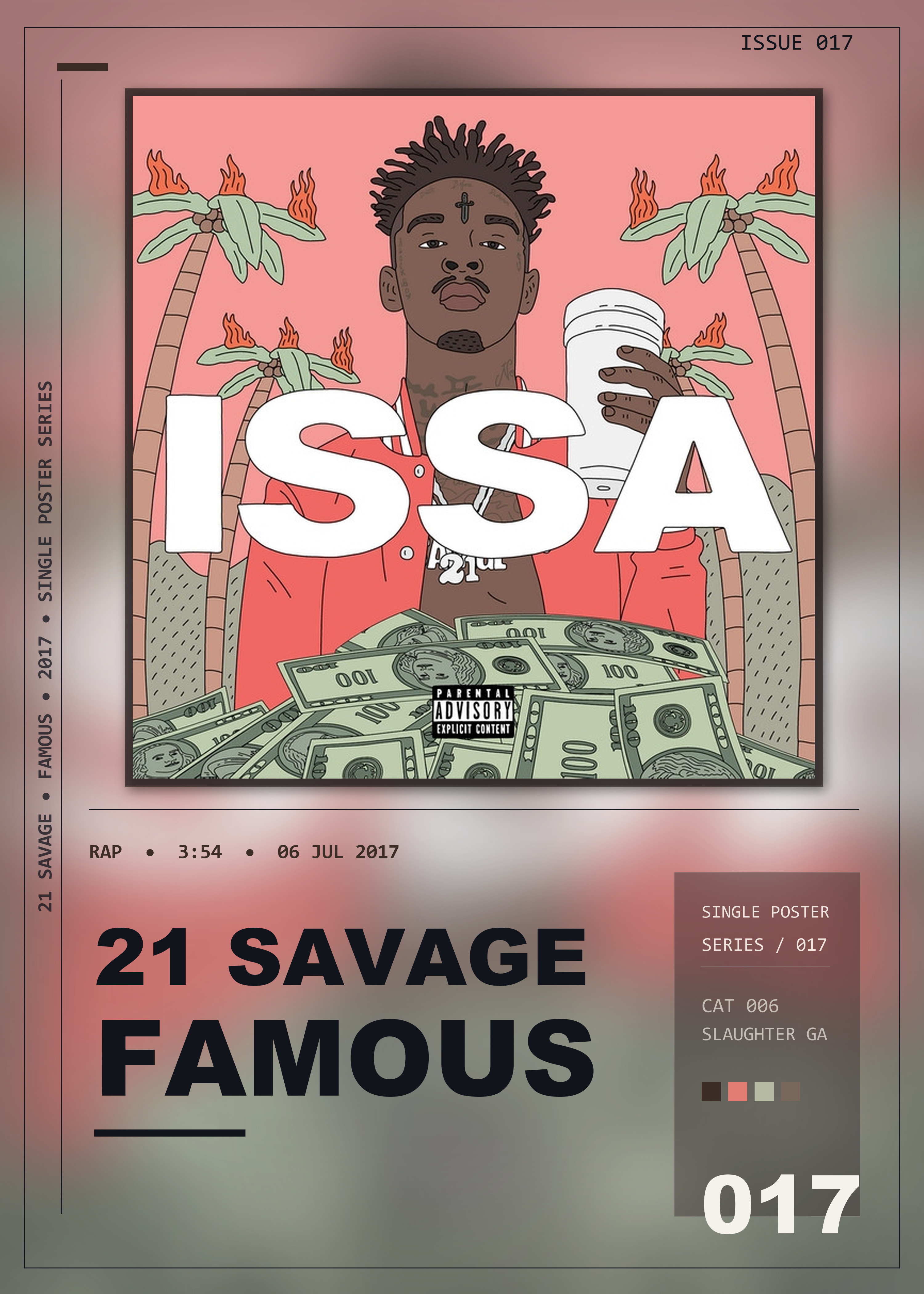 Music poster: 21 Savage - Famous