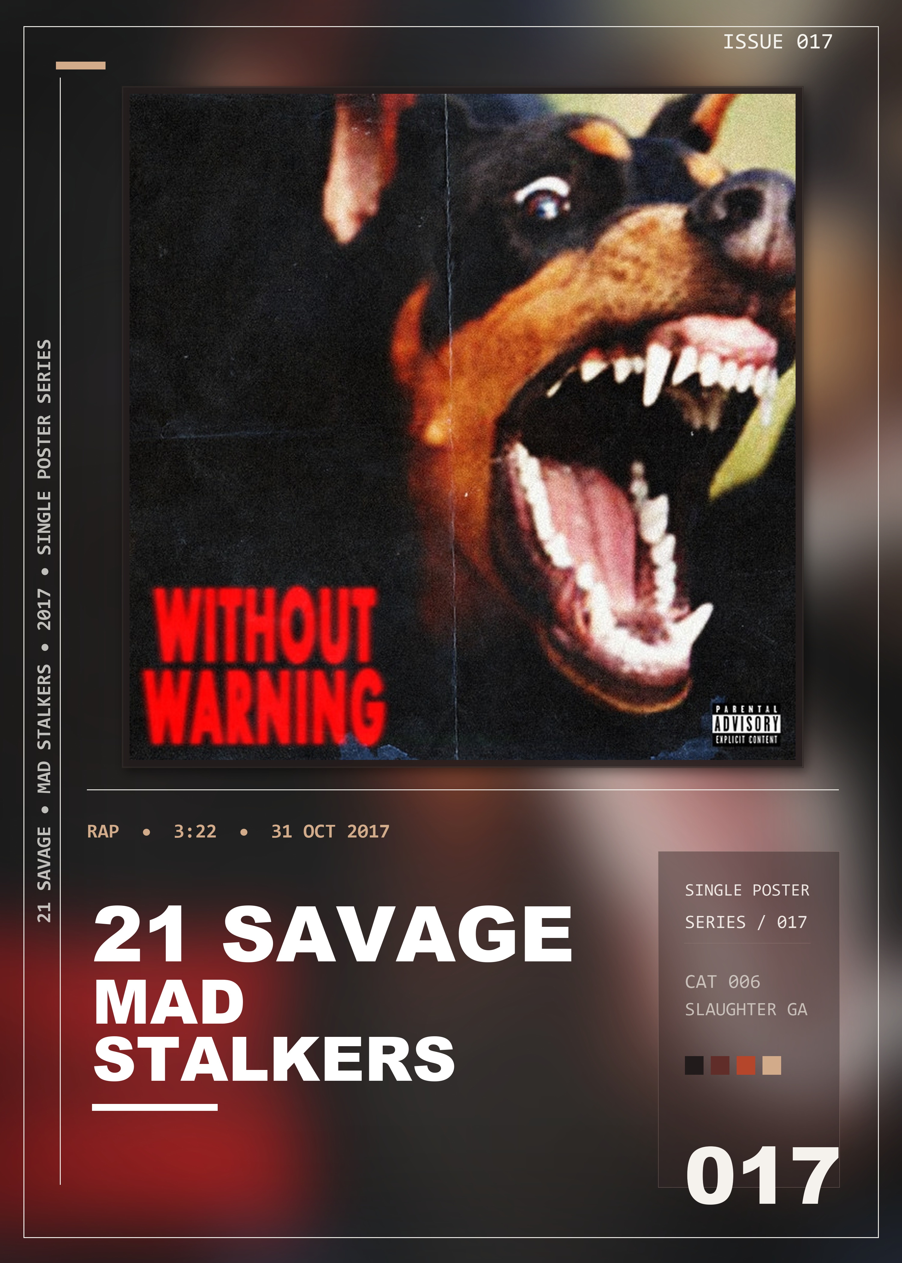 Music poster: 21 Savage - Mad Stalkers