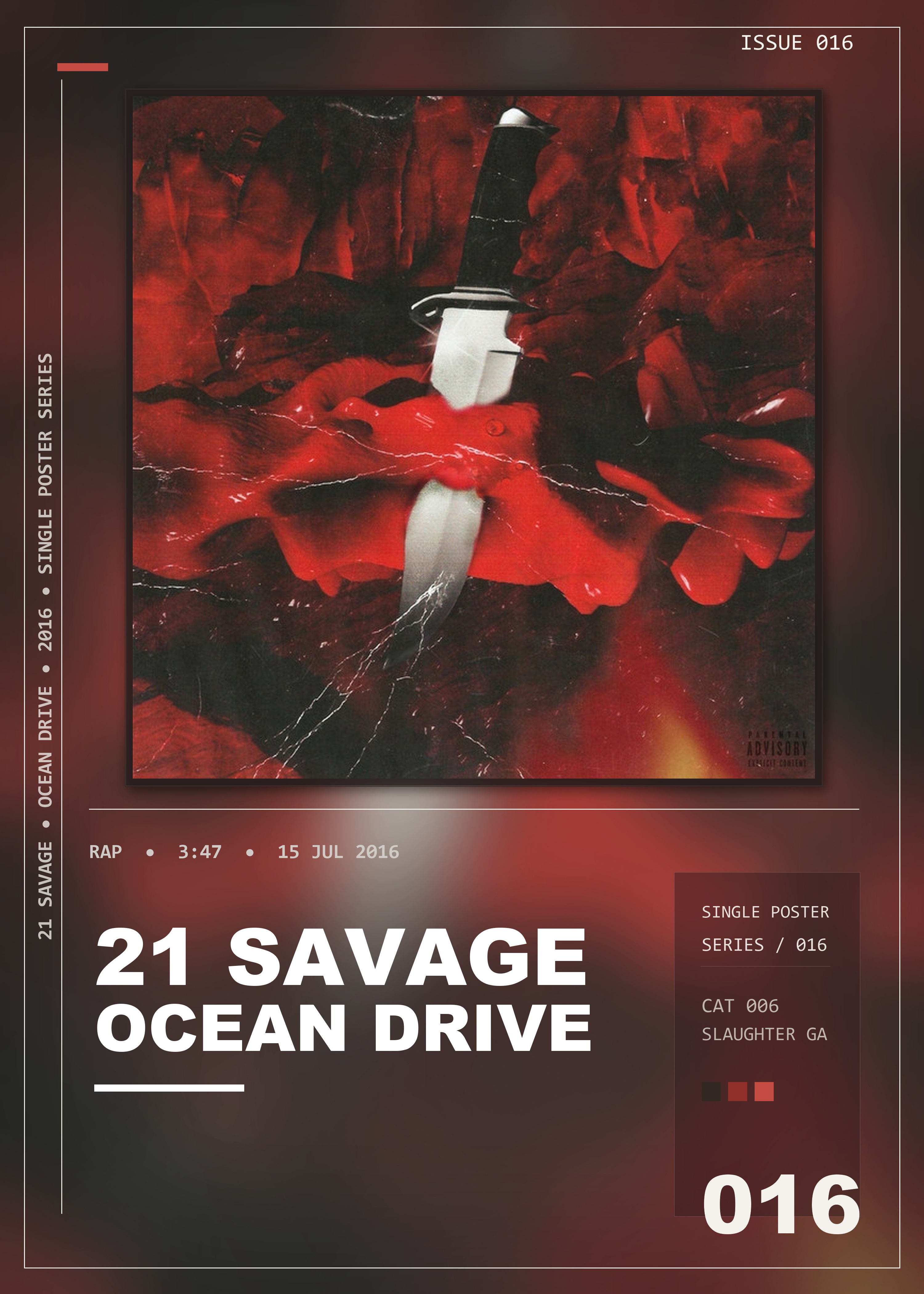 Music poster: 21 Savage - Ocean Drive