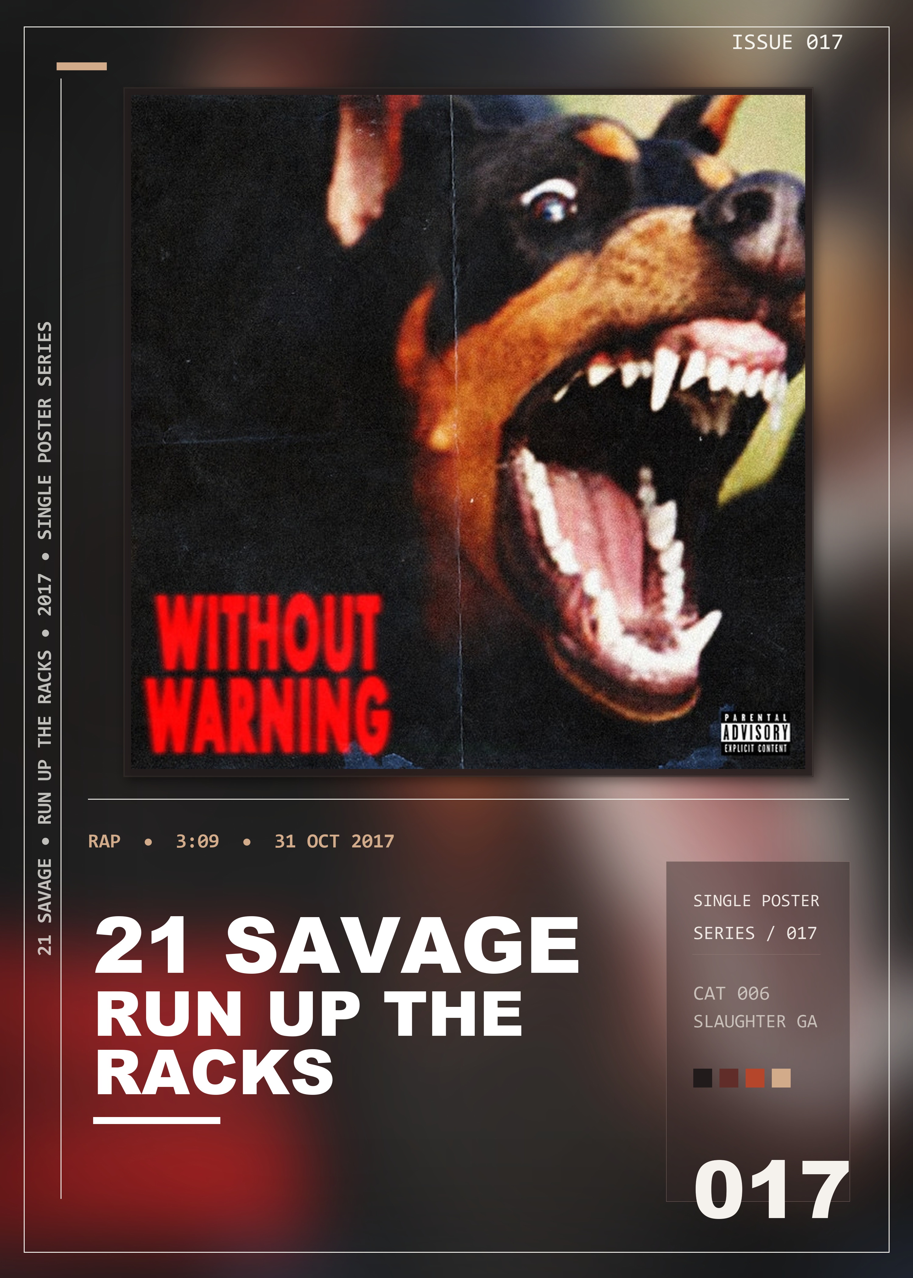 Music poster: 21 Savage - Run Up the Racks