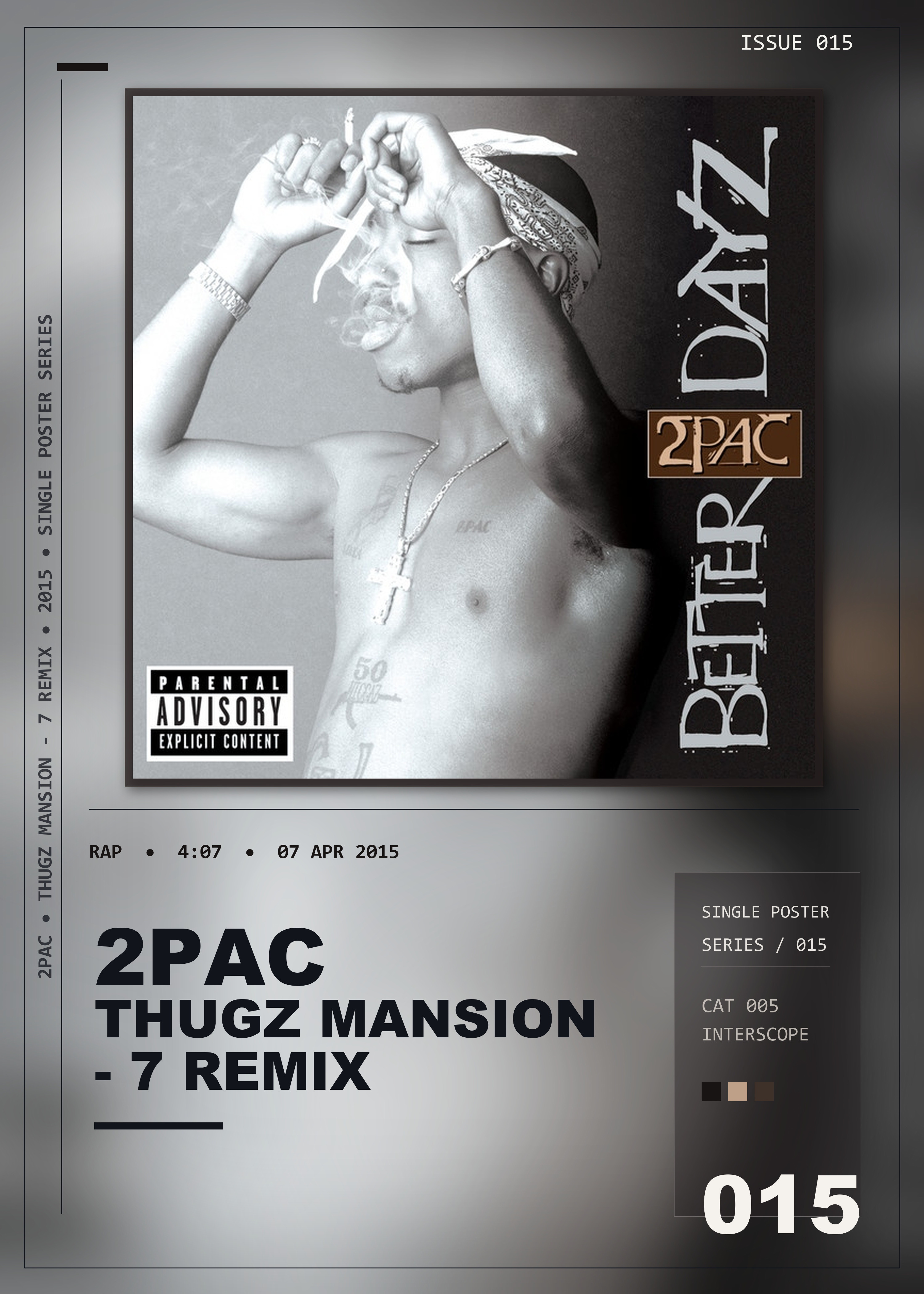 Music poster: 2Pac - Thugz Mansion - 7 Remix