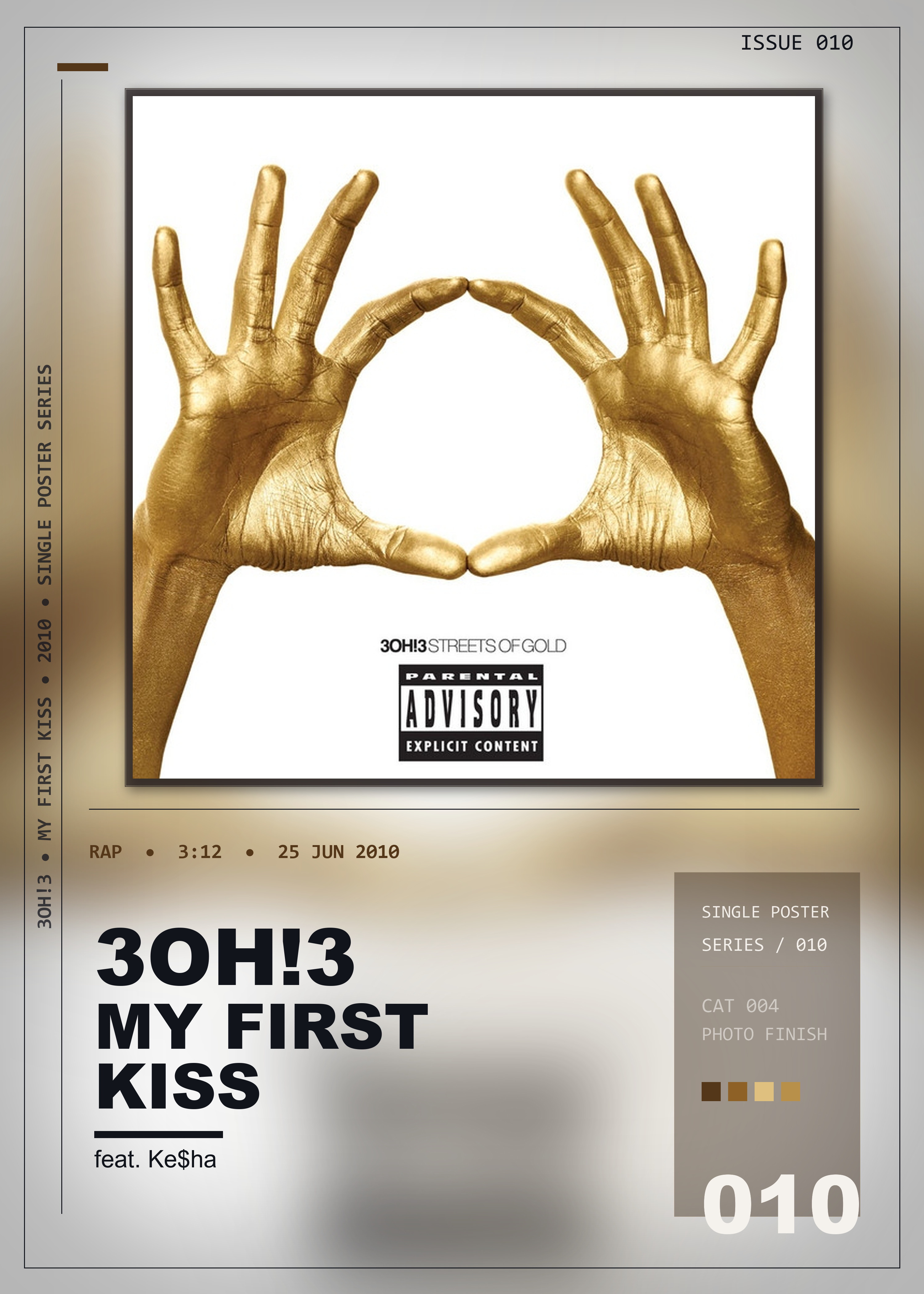 Music poster: 3OH3 - My First Kiss - feat Keha
