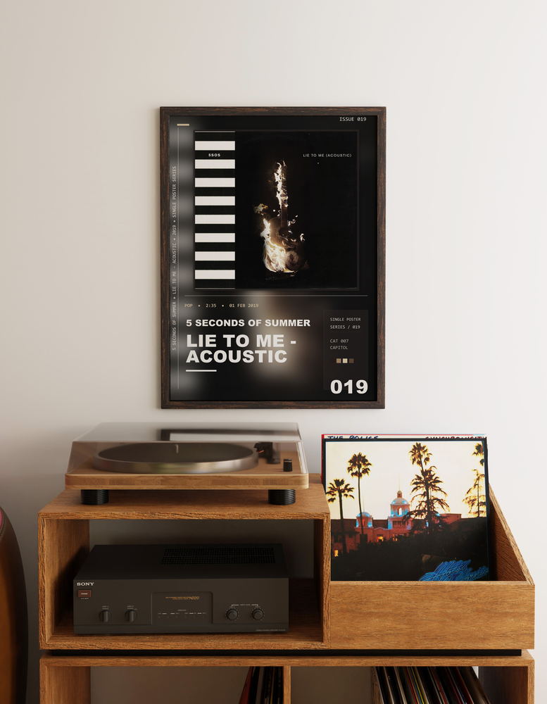 Music poster: 5 Seconds of Summer - Lie To Me - Acoustic