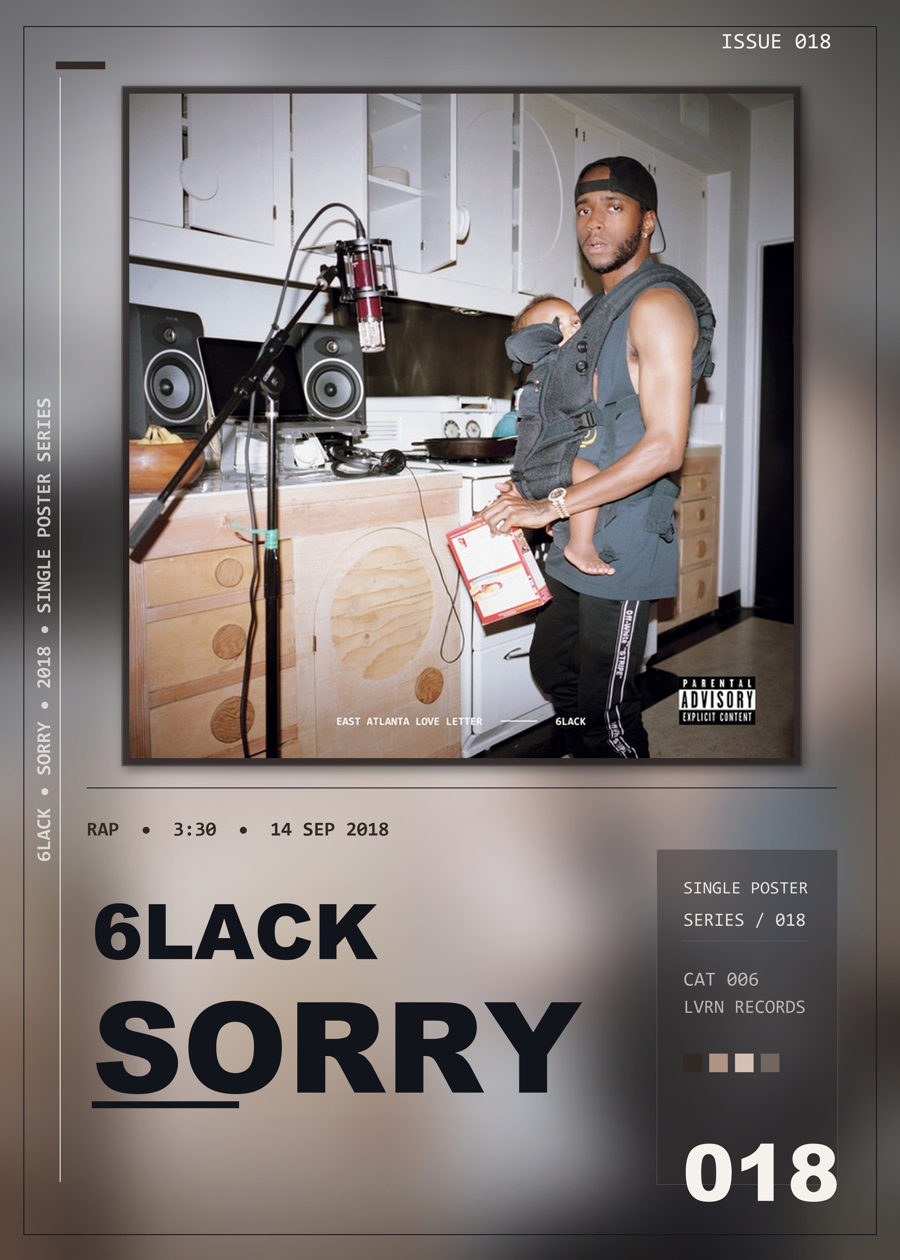 Music poster: 6LACK - Sorry
