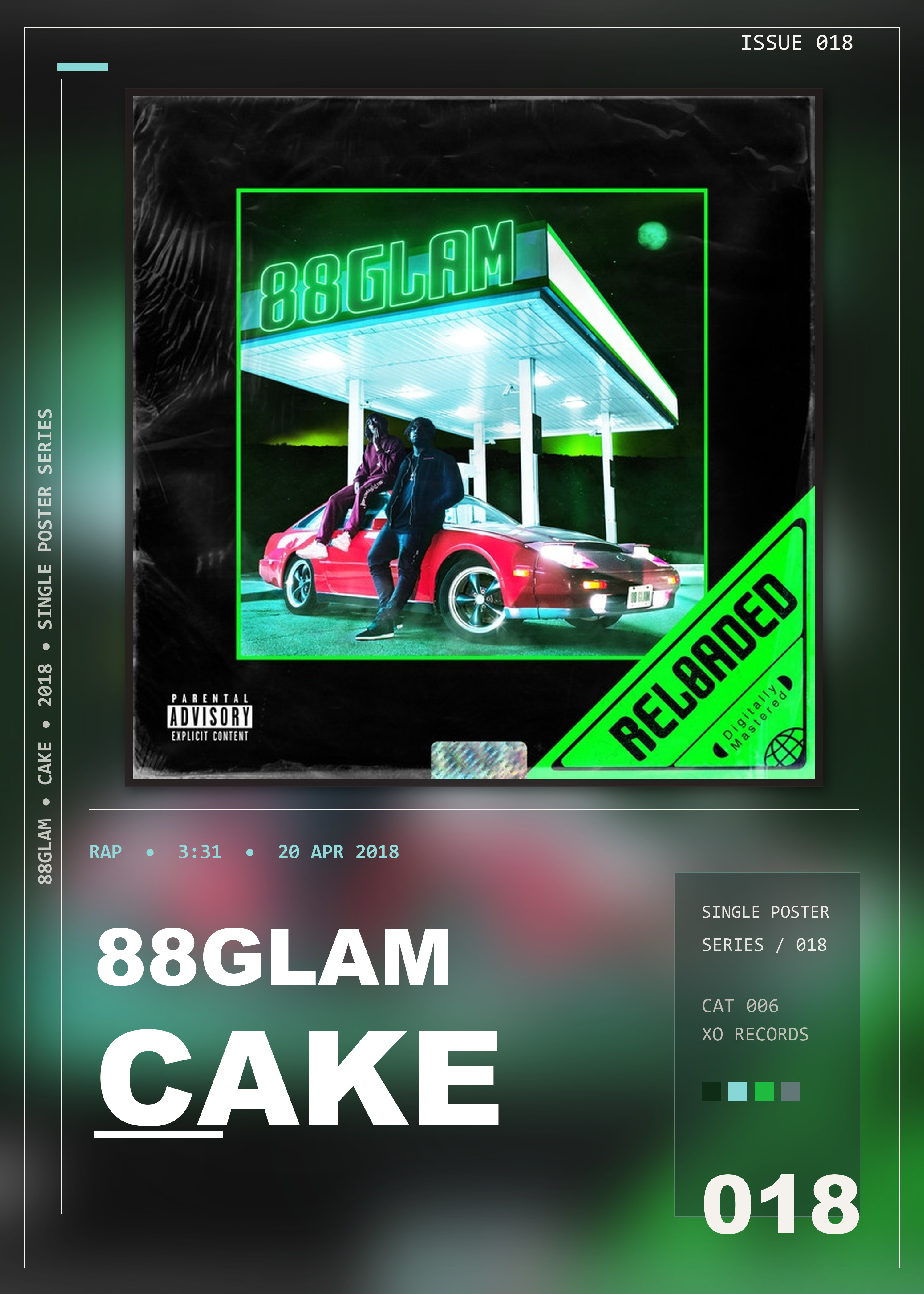 Music poster: 88GLAM - Cake