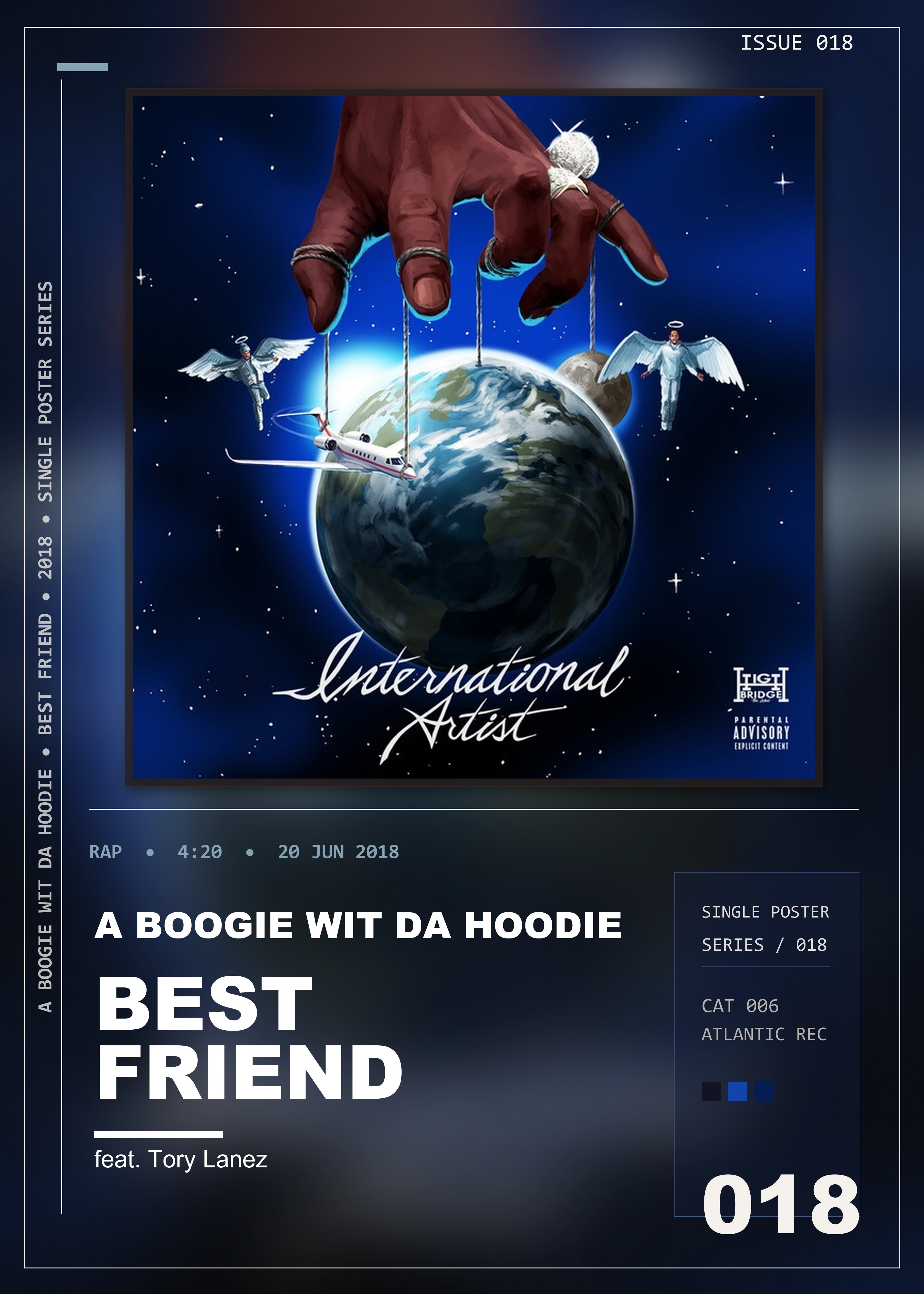 Music poster: A Boogie Wit da Hoodie - Best Friend feat Tory Lanez