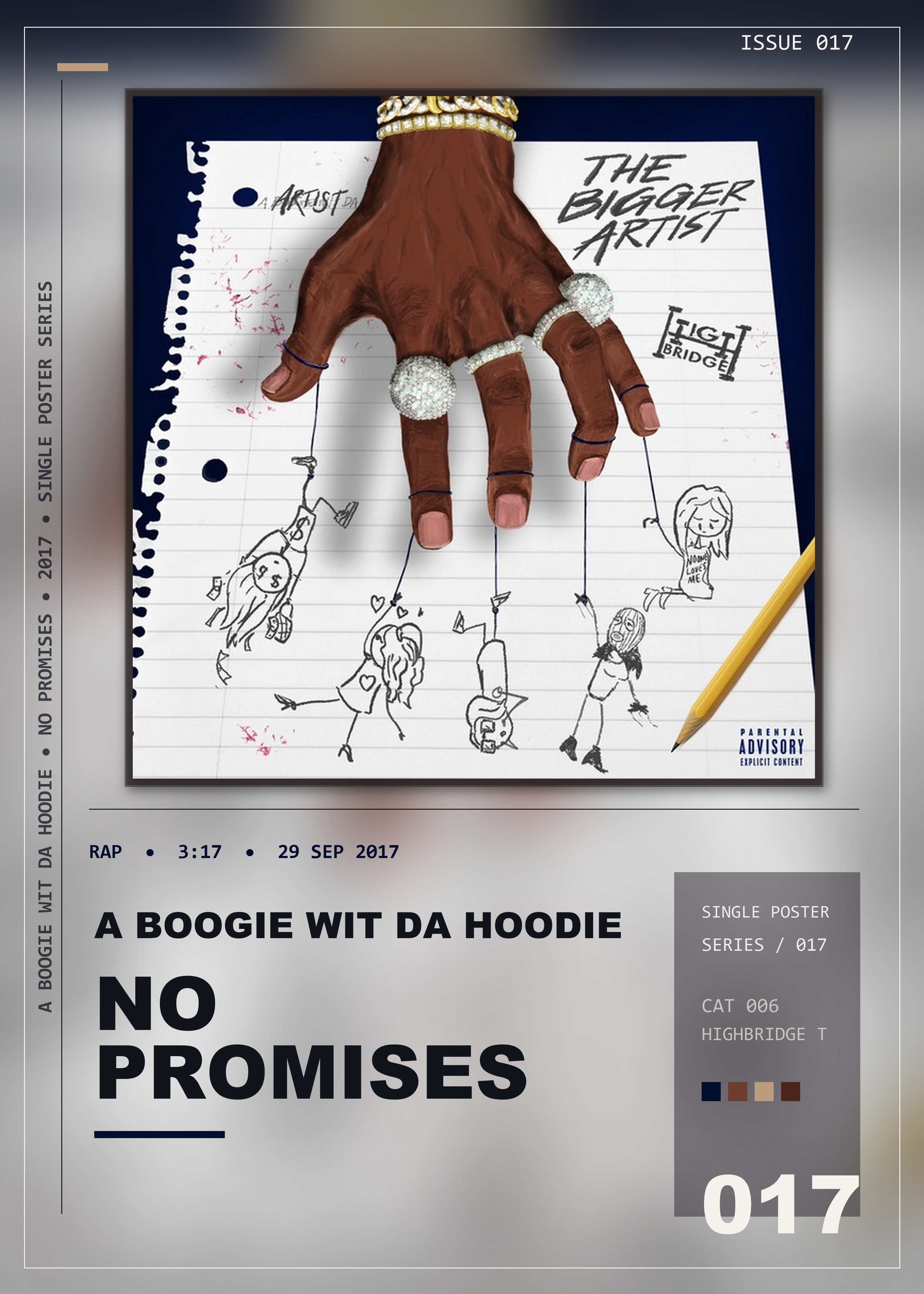 Music poster: A Boogie Wit da Hoodie - No Promises