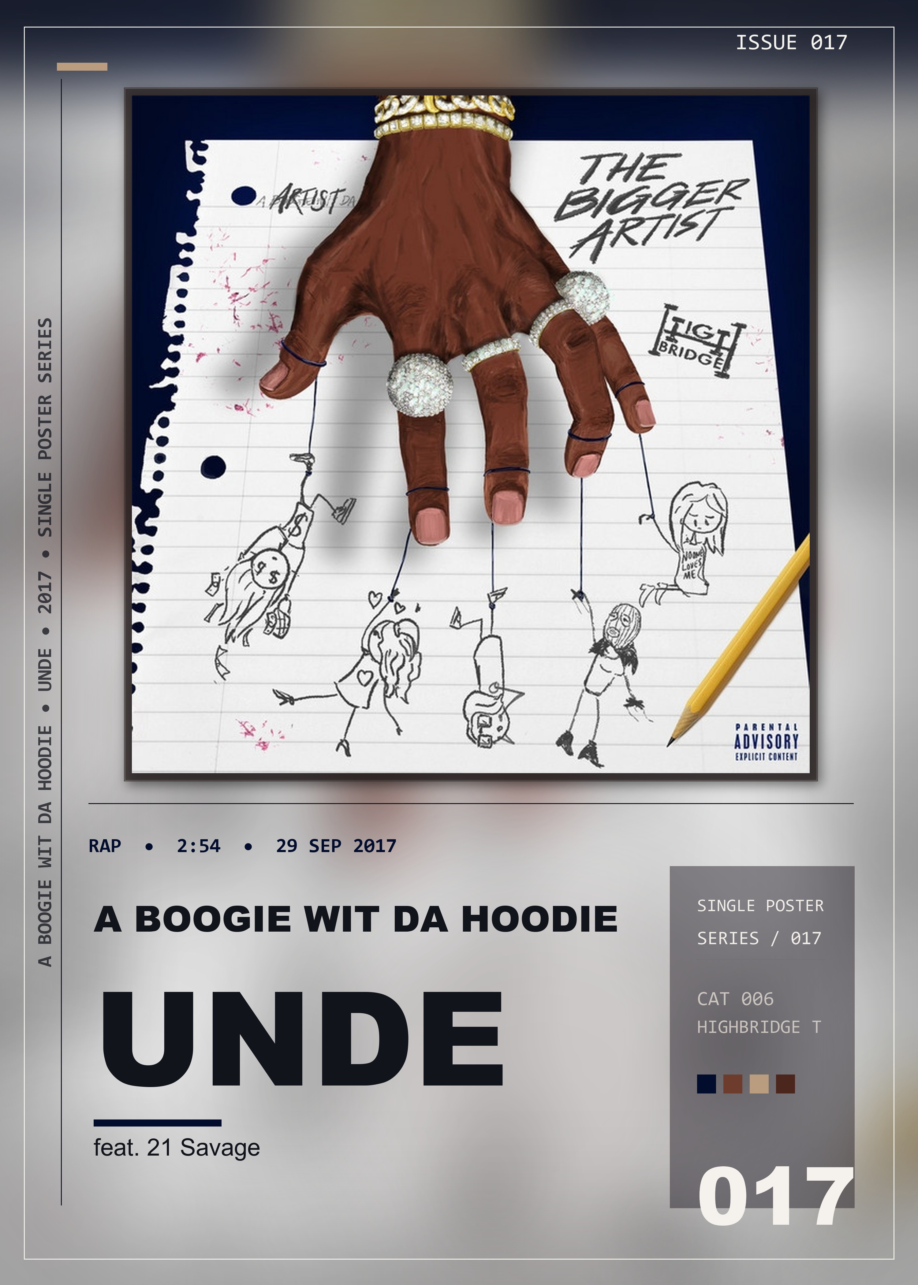 Music poster: A Boogie Wit da Hoodie - Undefeated feat 21 Savage