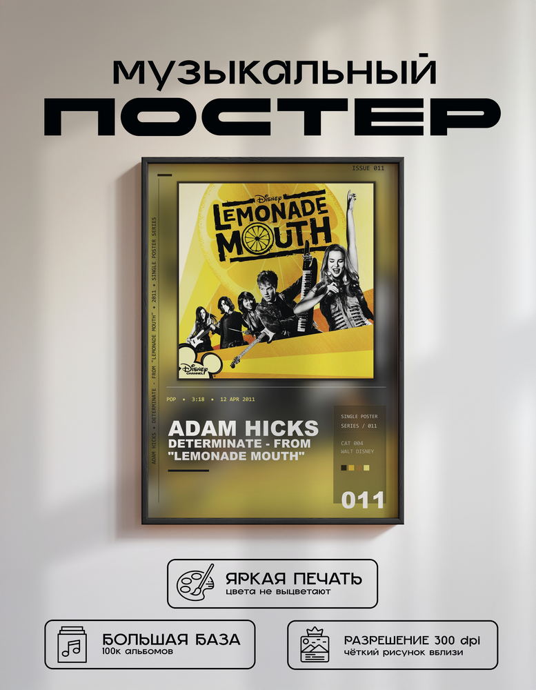 Music poster: Adam Hicks - Determinate - From Lemonade Mouth