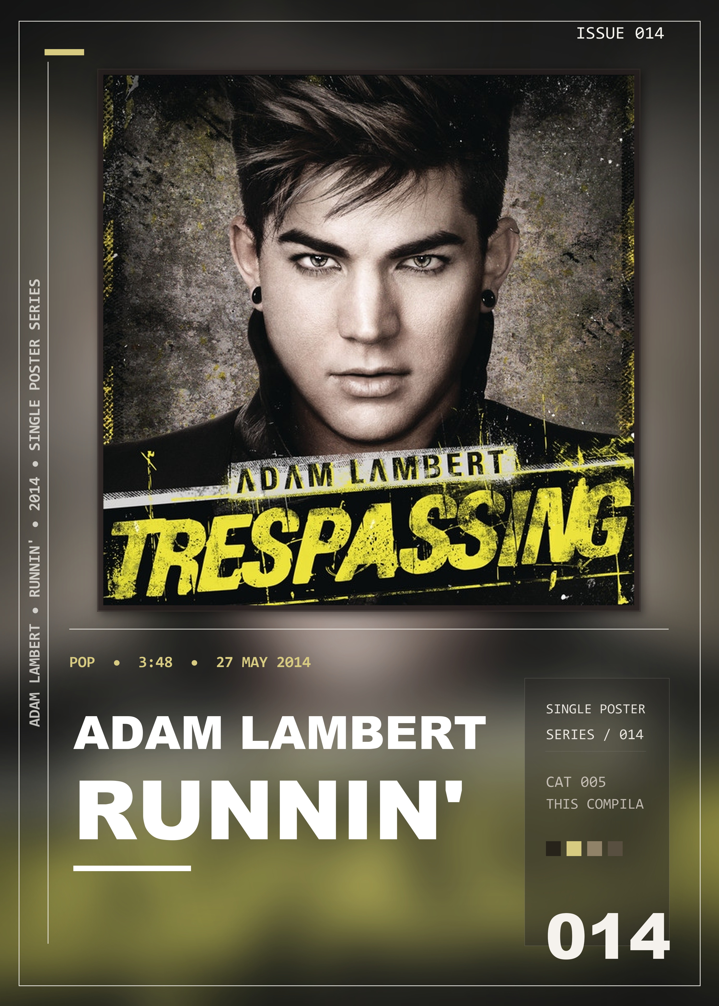 Music poster: Adam Lambert - Runnin