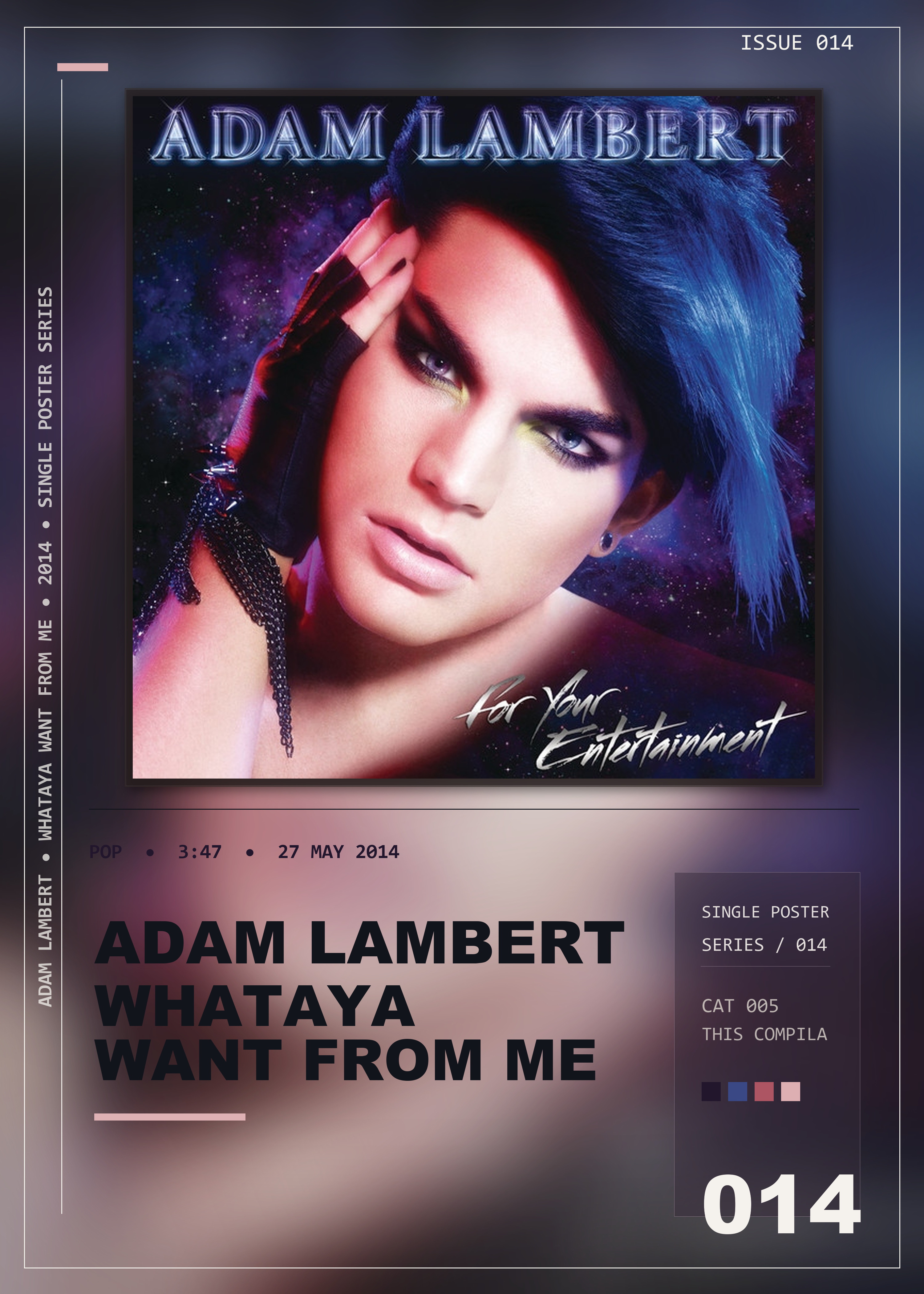 Music poster: Adam Lambert - Whataya Want from Me