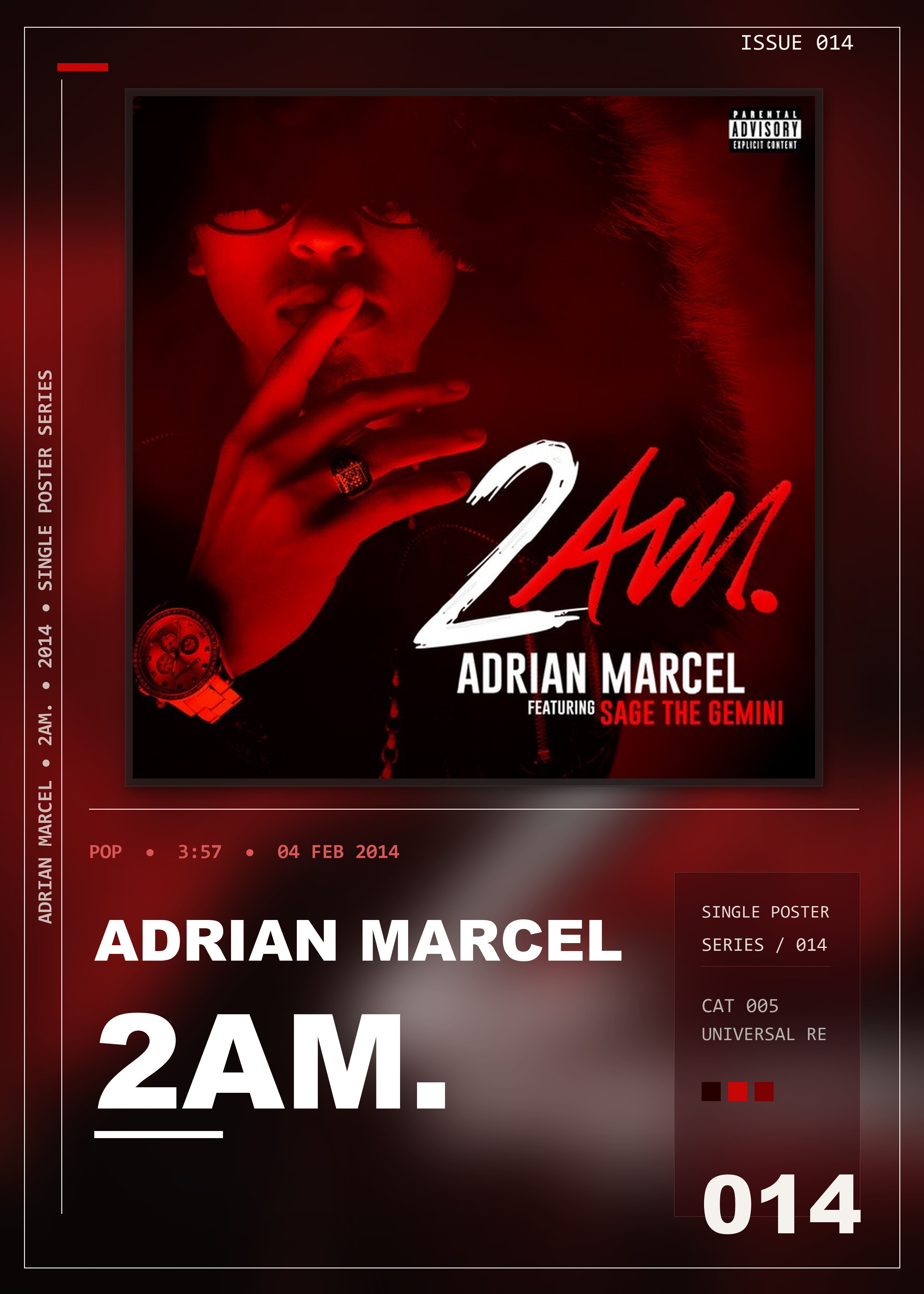 Music poster: Adrian Marcel - 2AM