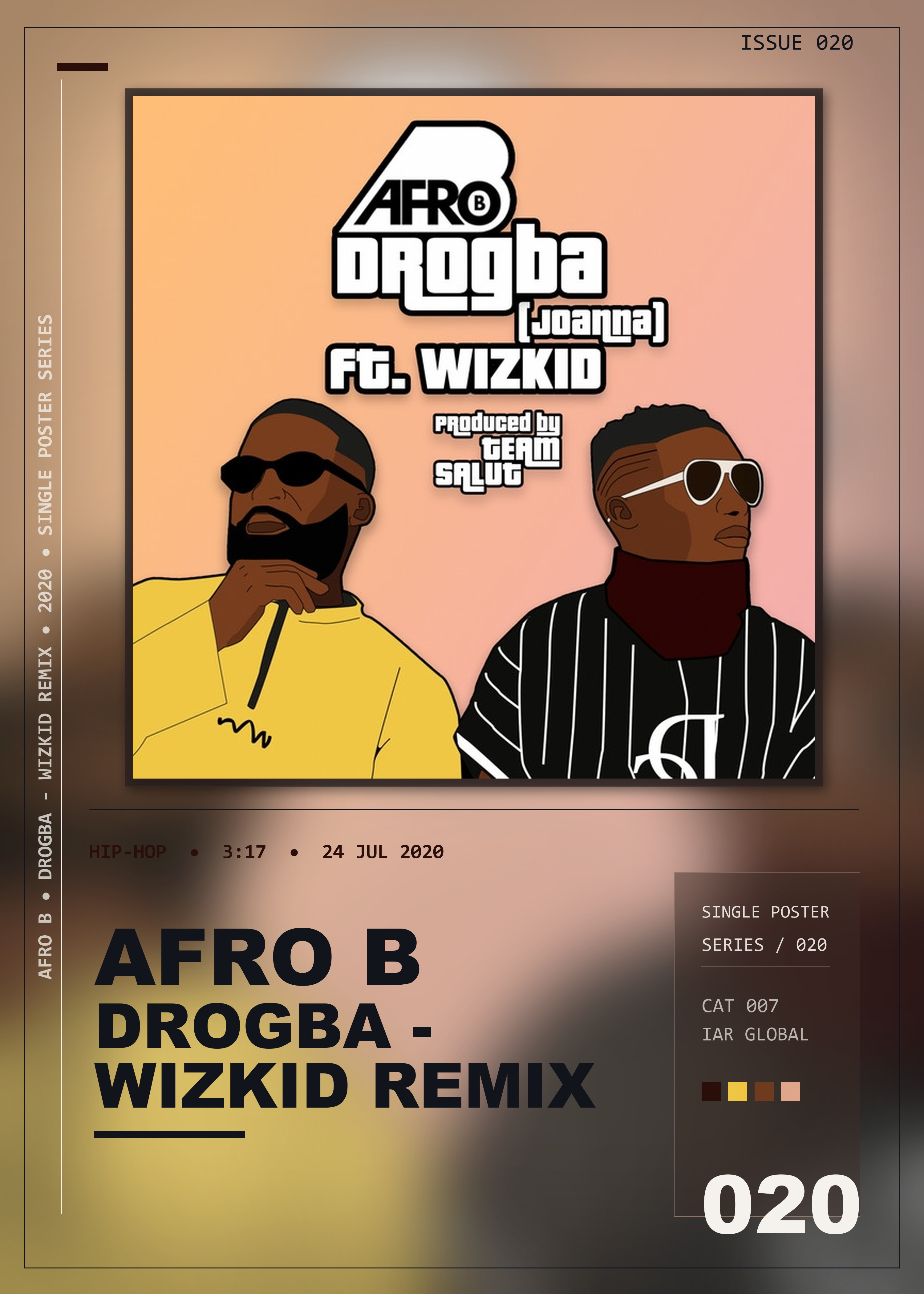 Music poster: Afro B - Drogba Joanna - WizKid Remix