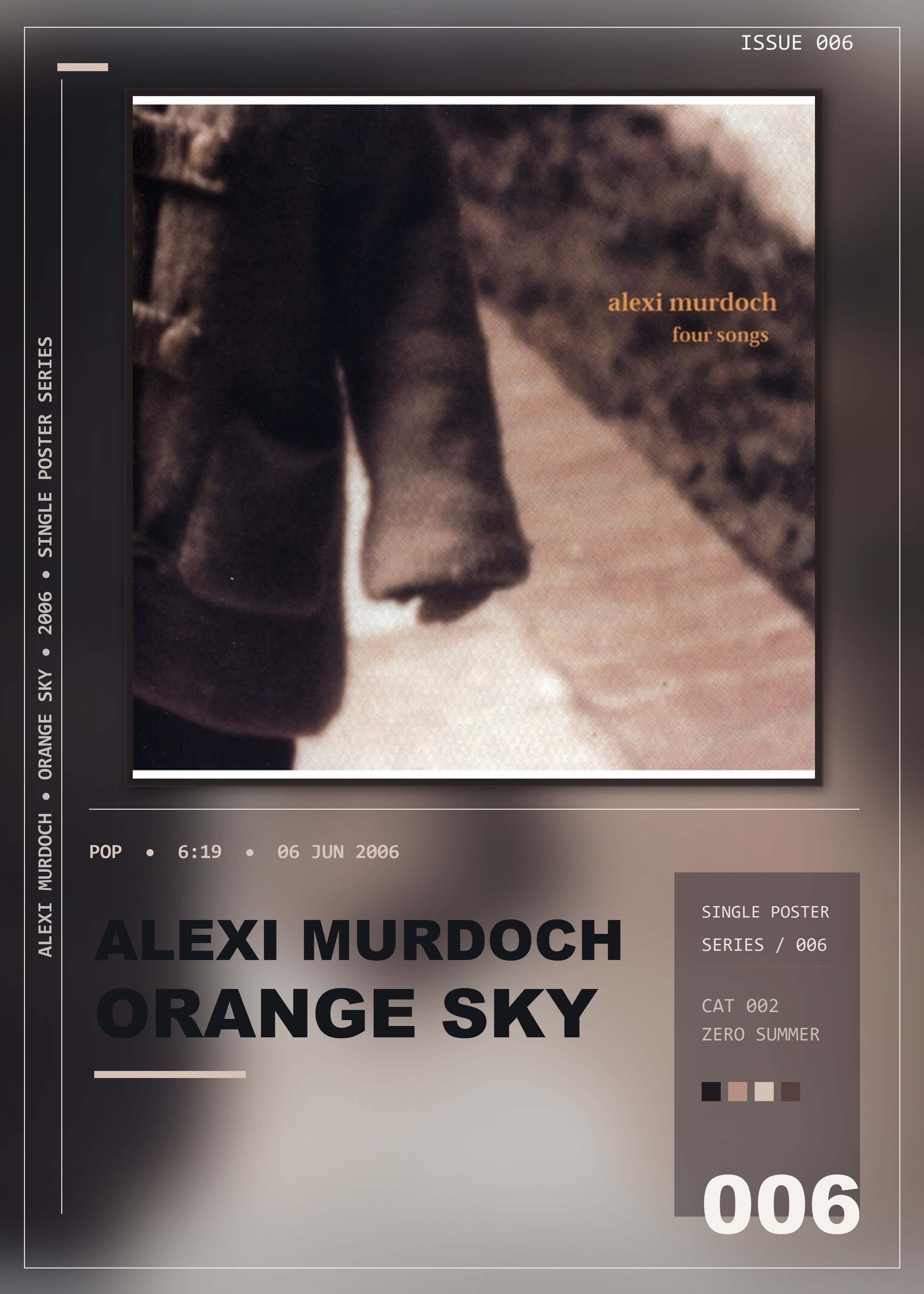 Music poster: Alexi Murdoch - Orange Sky