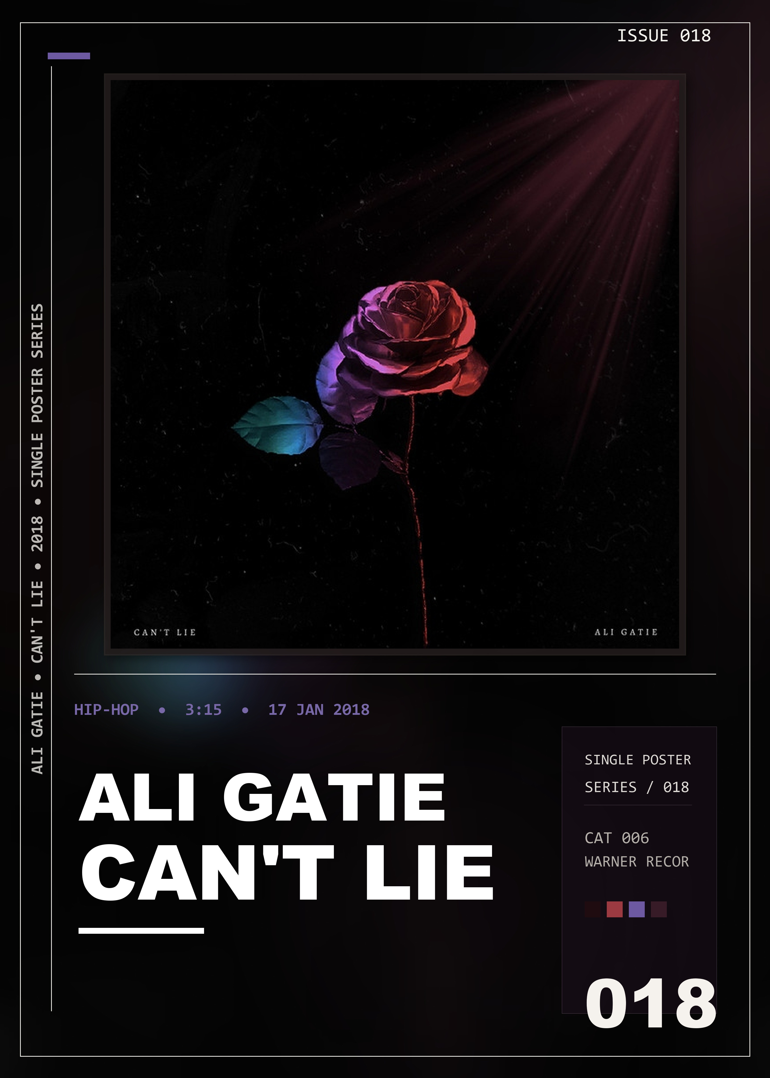 Music poster: Ali Gatie - Cant Lie