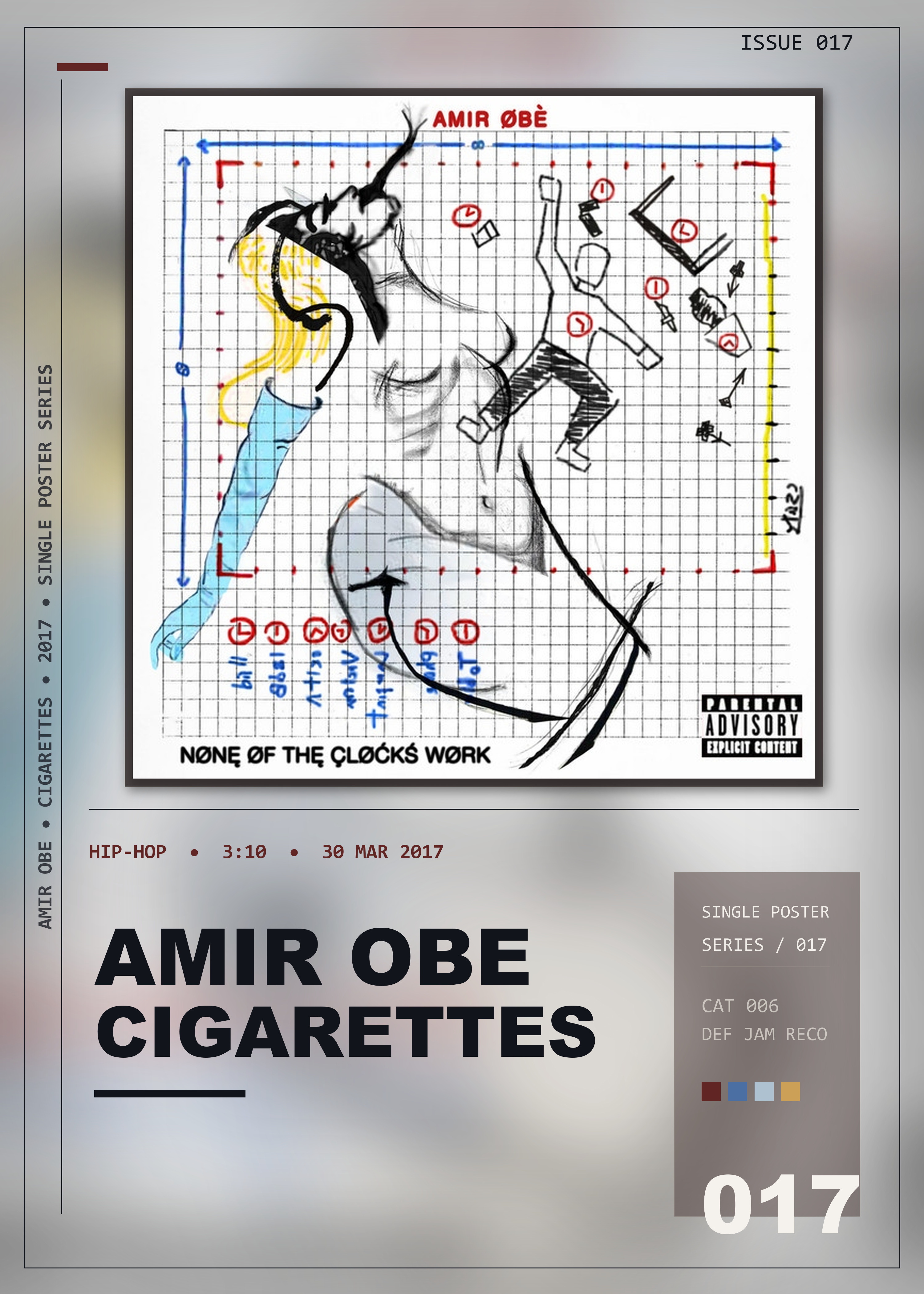 Music poster: Amir Obe - CIGARETTES