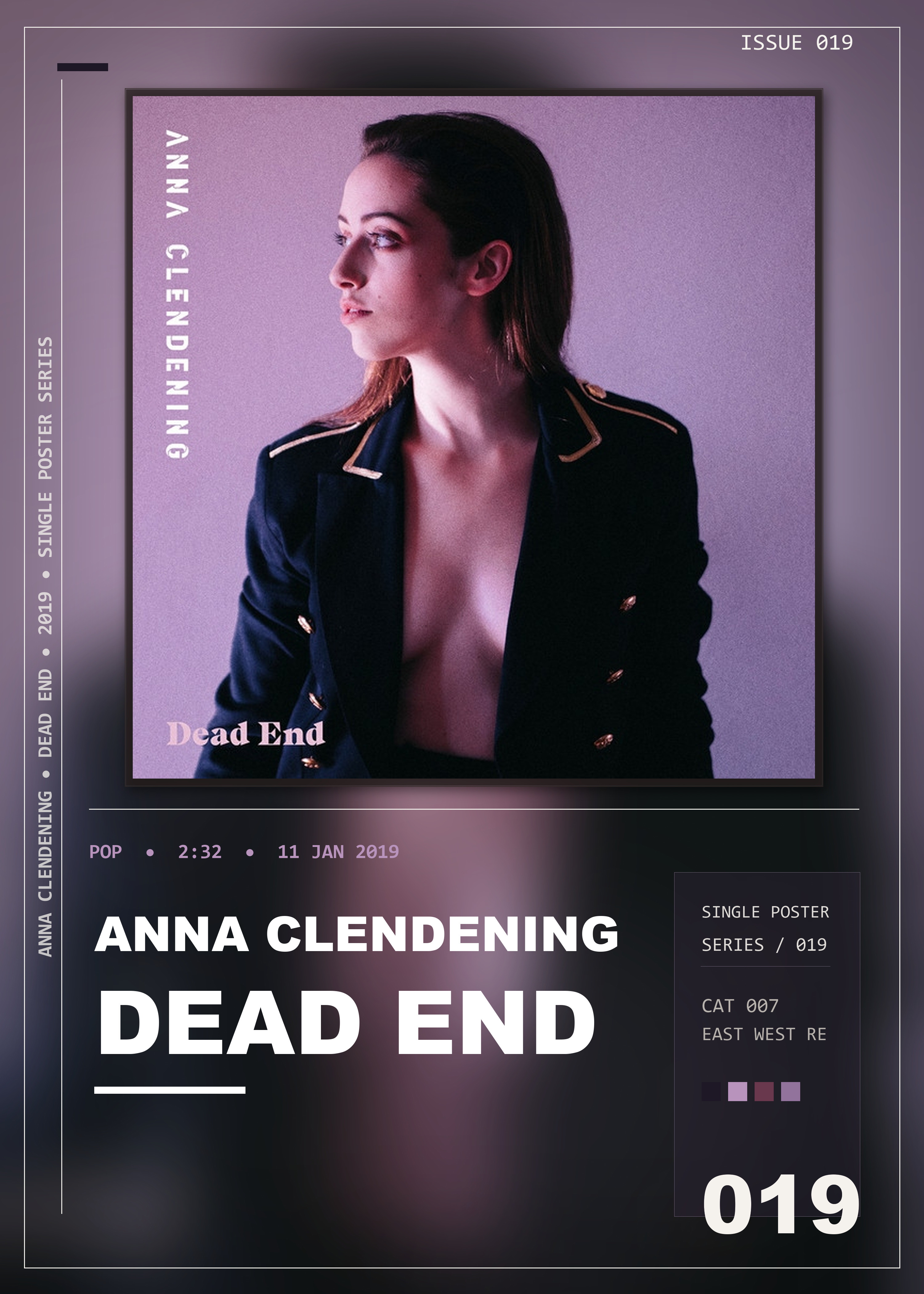 Music poster: Anna Clendening - Dead End
